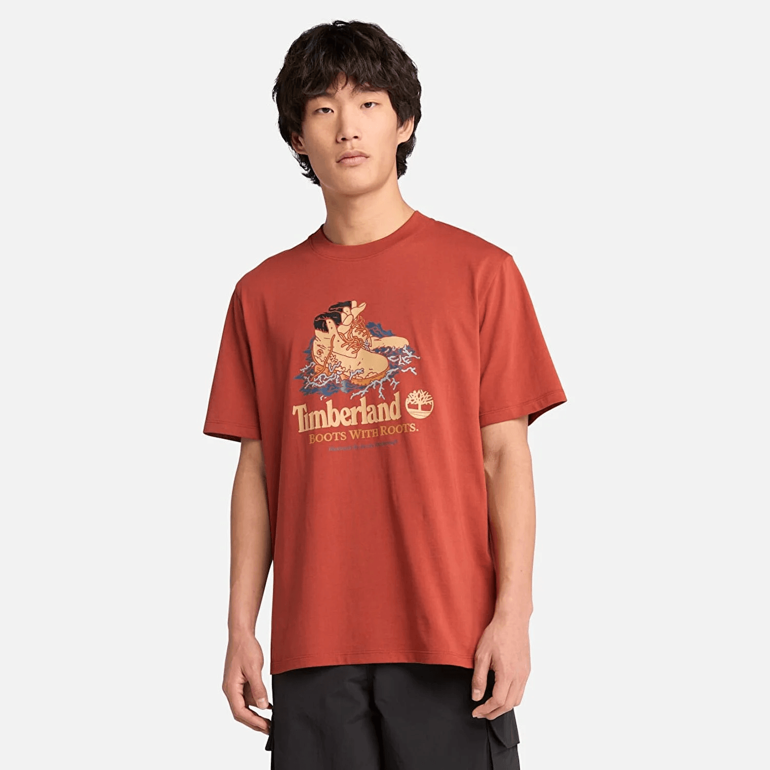 Timberland Ikonik Bot Grafik Tasarım T-Shirt