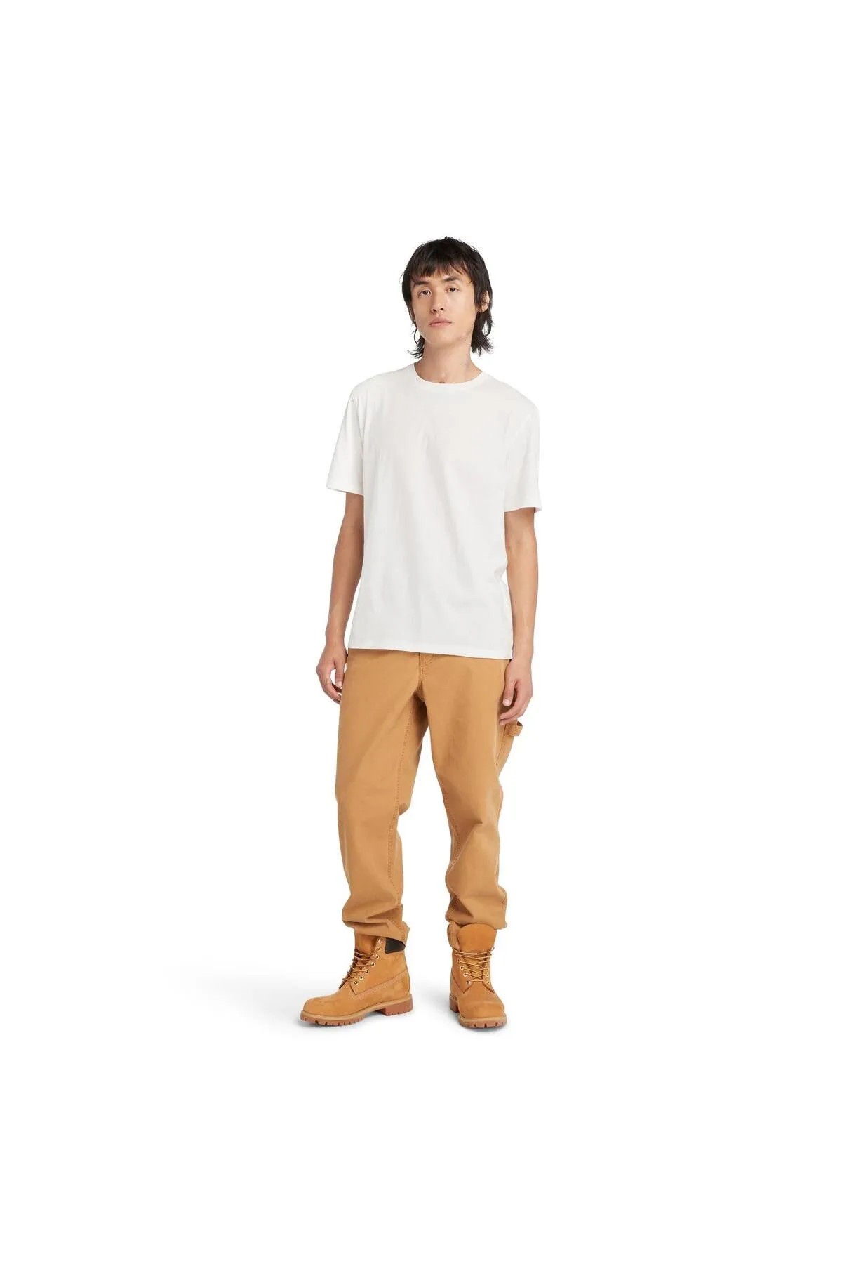 Timberland Garment Dye Short Sleeve Tee Erkek Bej Tshirt