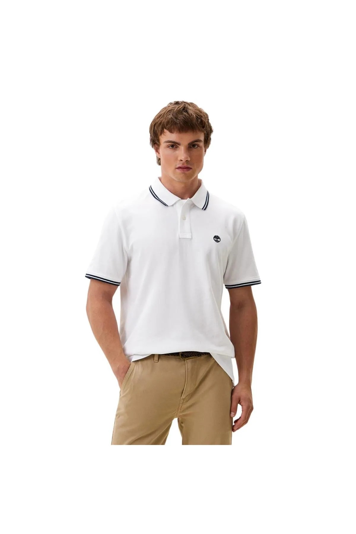 Timberland Millers River Tipped Pique Short Sleeve