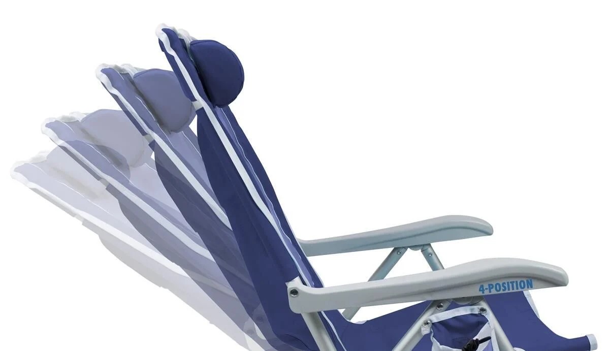 Gci Outdoor Backpack Beach Chair™ 4 Kademeli Katlanır Plaj Sandalyesi - Deniz Mavisi