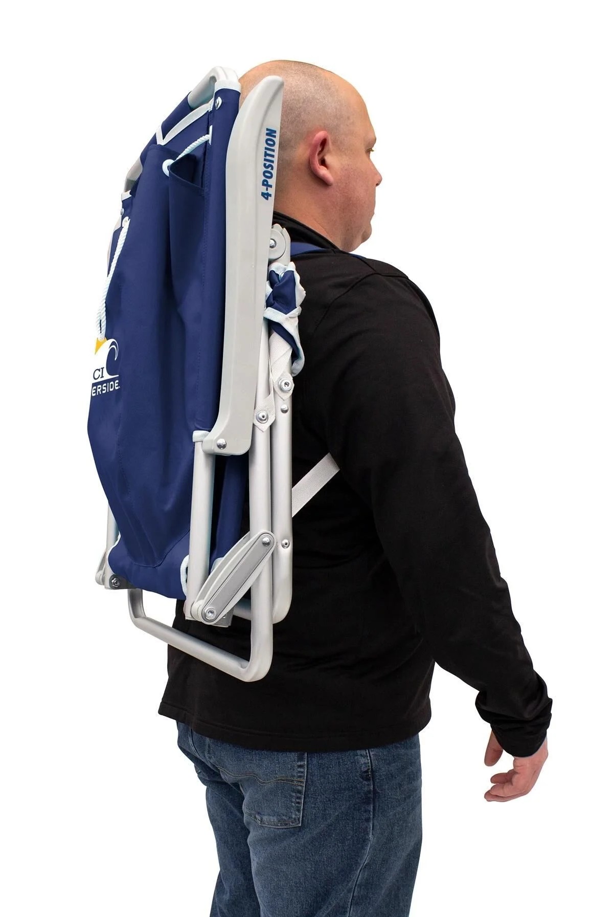 Gci Outdoor Backpack Beach Chair™ 4 Kademeli Katlanır Plaj Sandalyesi - Deniz Mavisi