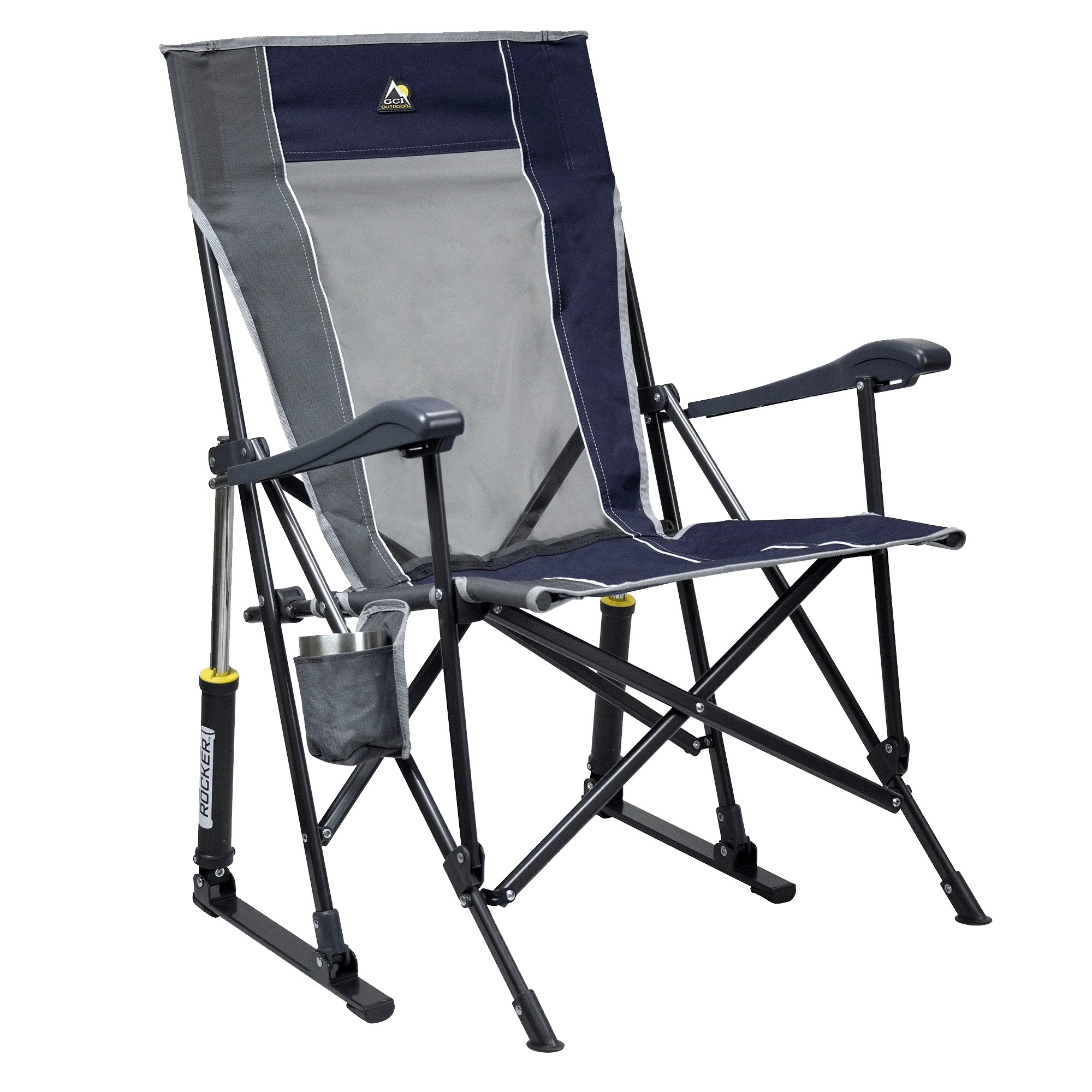 RoadTrip Rocker ™ / Gci Roadtrip Amortisörlü Katlanır Kamp Sandalyesi - Lacivert