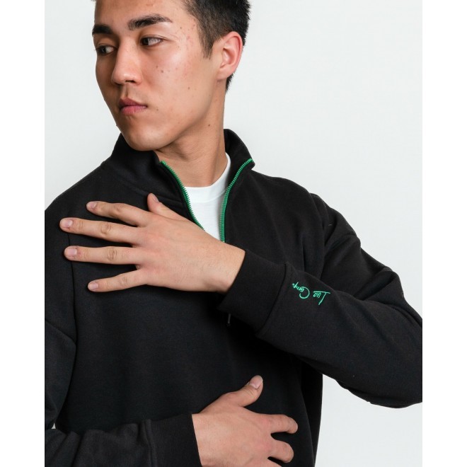 Luo Camp Fermuarlı Dik Yaka Sweatshirt 01 - Black