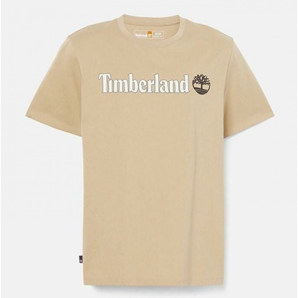Timberland Erkek Kennebec River Linear Logo Bej Tişört