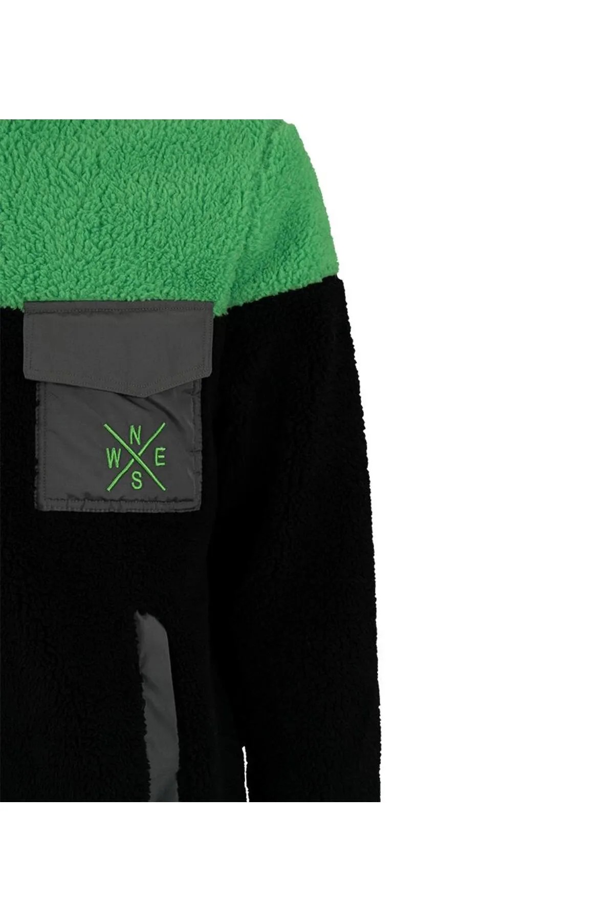 Luo Camp Rüzgar Geçirmez Erkek Peluş Polar  01 - BLACK/GREEN