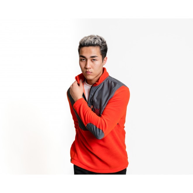 Luo Camp-02  Half-Zip Fleece Erkek Yarım Fermuarlı Polar (Turuncu)