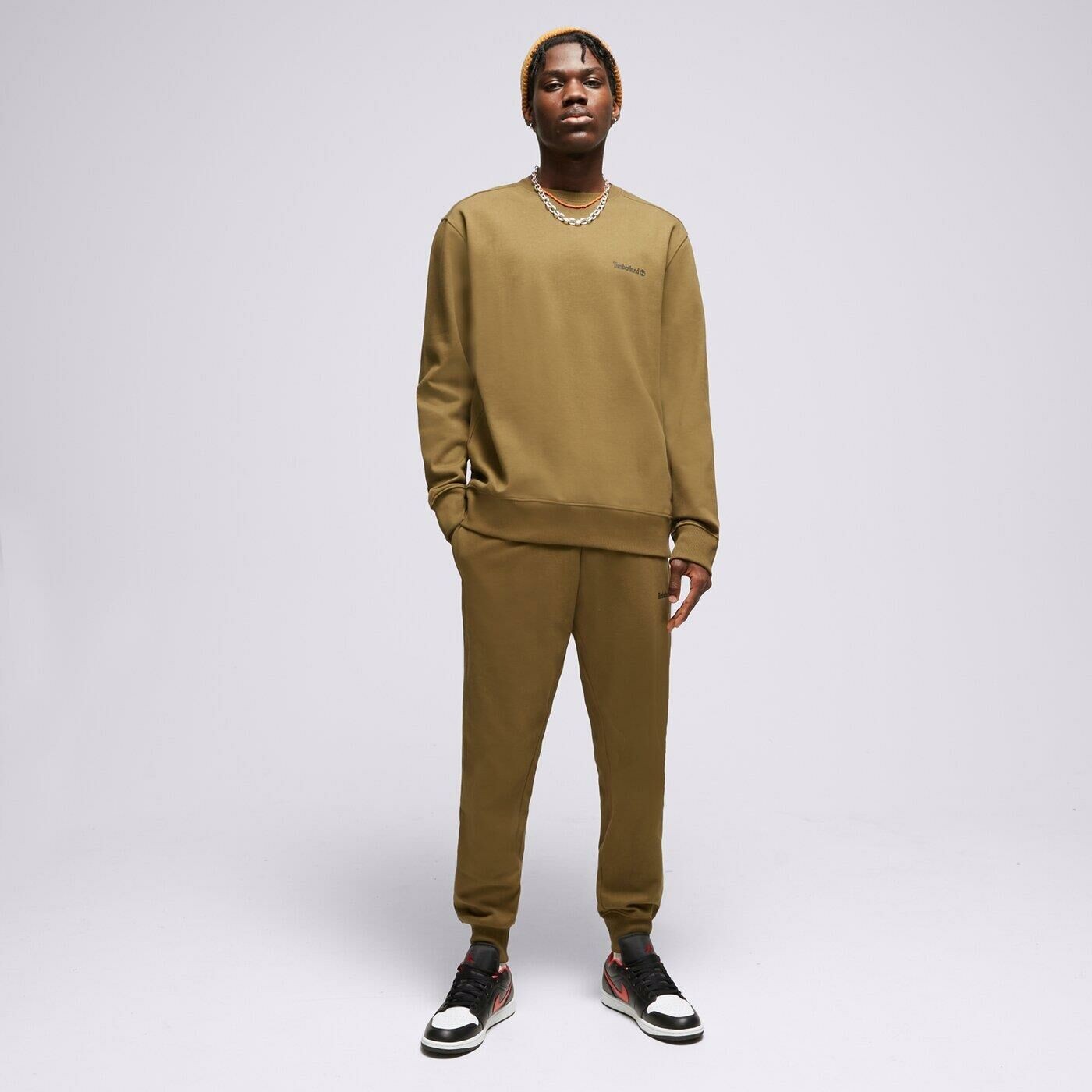 Timberland Small Logo Print Regular Erkek Haki Eşofman Altı