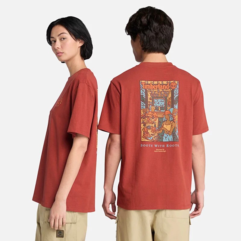 Timberland Washed Boot Lab Back Graphic Tee