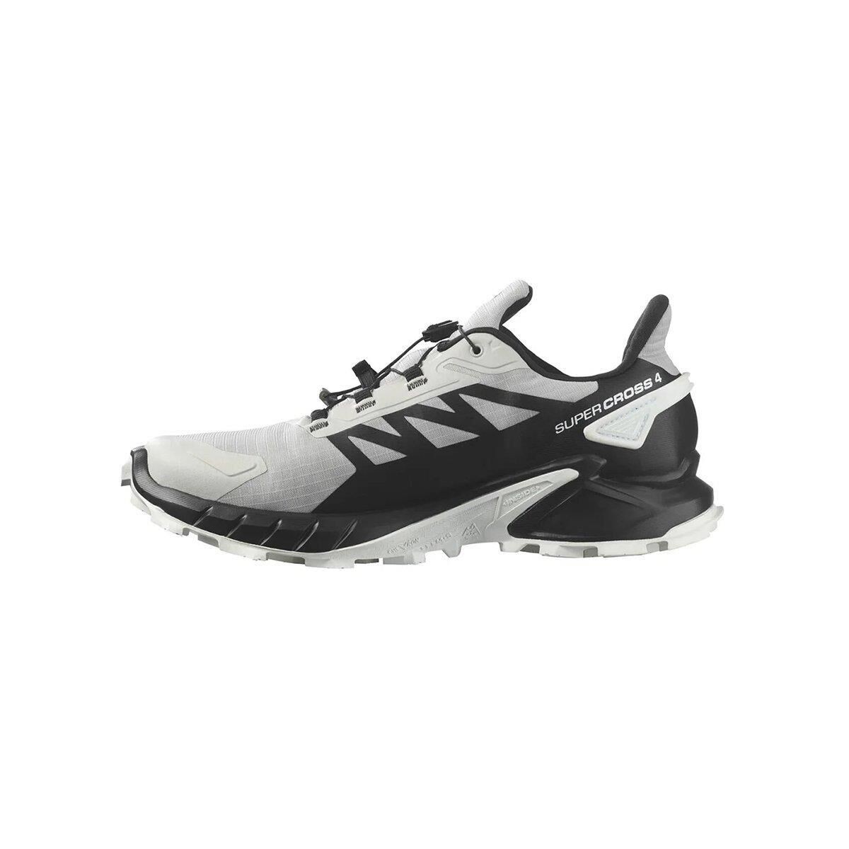 Salomon Supercross 4 GTX Erkek Ayakkabı - Lunar Rock/Black/White
