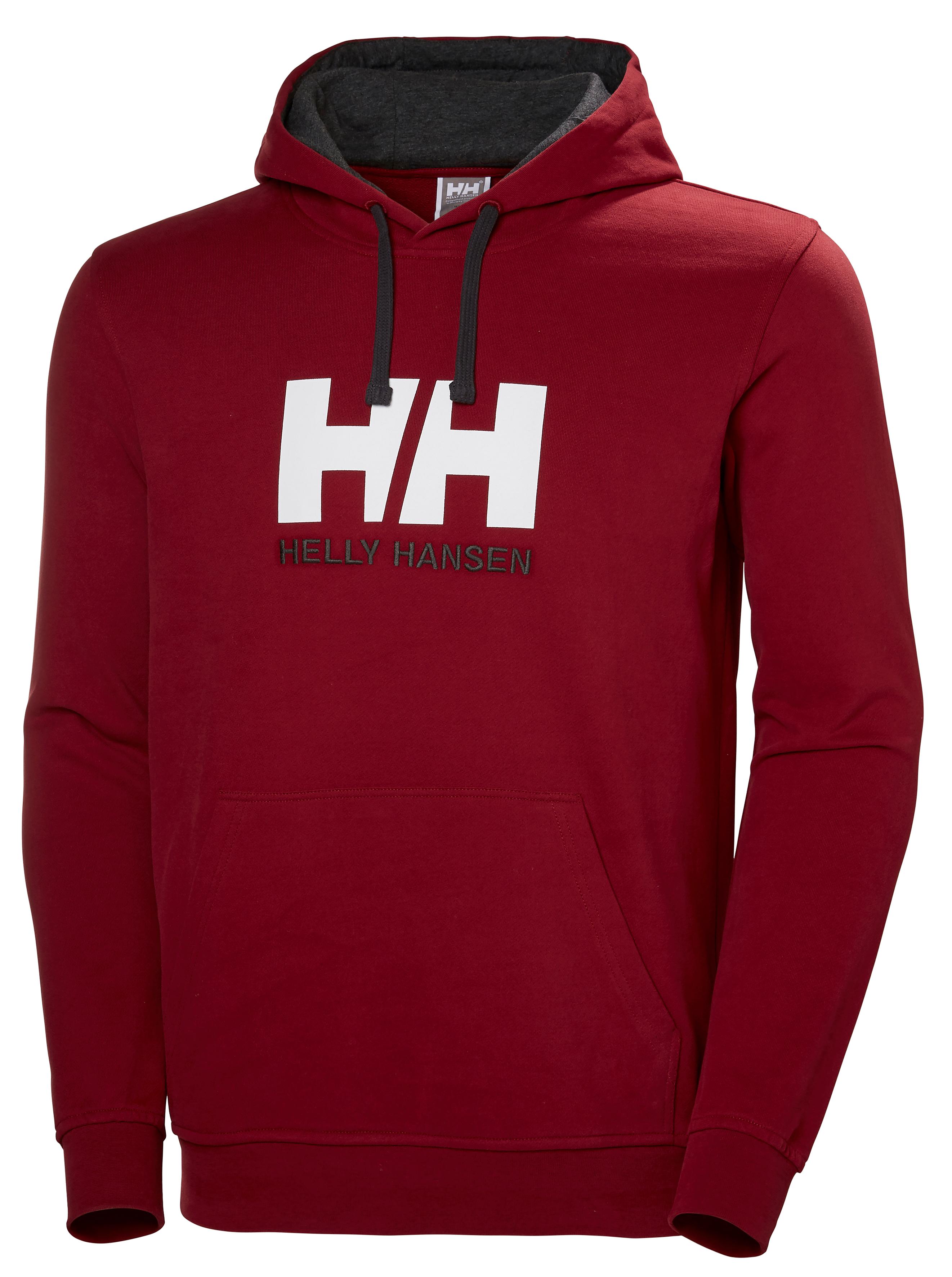 Helly Hansen Hh Logo Kapüşonlu Erkek Sweatshirt - Bordo