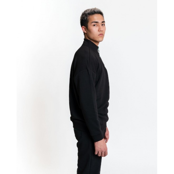 Luo Camp Fermuarlı Dik Yaka Sweatshirt 01 - Black