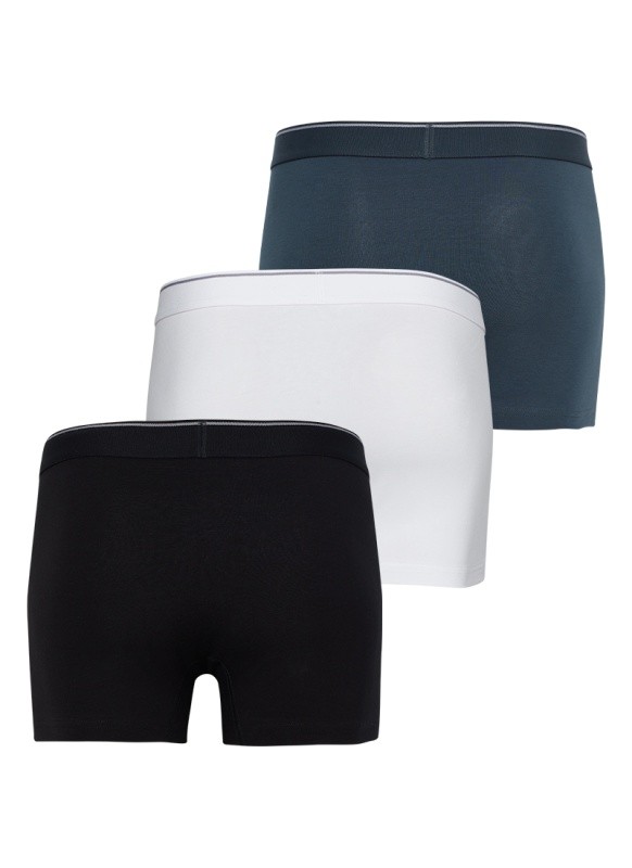 Blackspade Shorty 3'lü Paket Boxer - Beyaz/Siyah/Antrasit