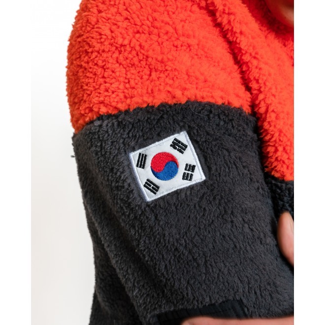 Luo Camp Rüzgar Geçirmez Erkek  Peluş Polar  02 - ANTRACHITE / ORANGE