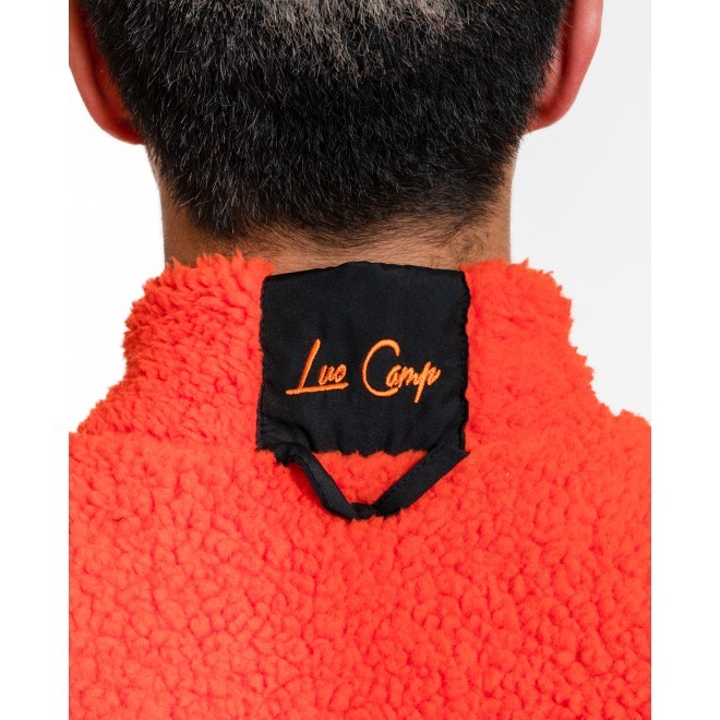 Luo Camp Rüzgar Geçirmez Erkek  Peluş Polar  02 - ANTRACHITE / ORANGE