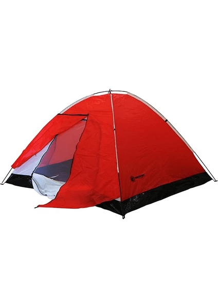 S. DFT 3 Kişi Tek Kat Kırmızı Çadır 220x200+70x130cm