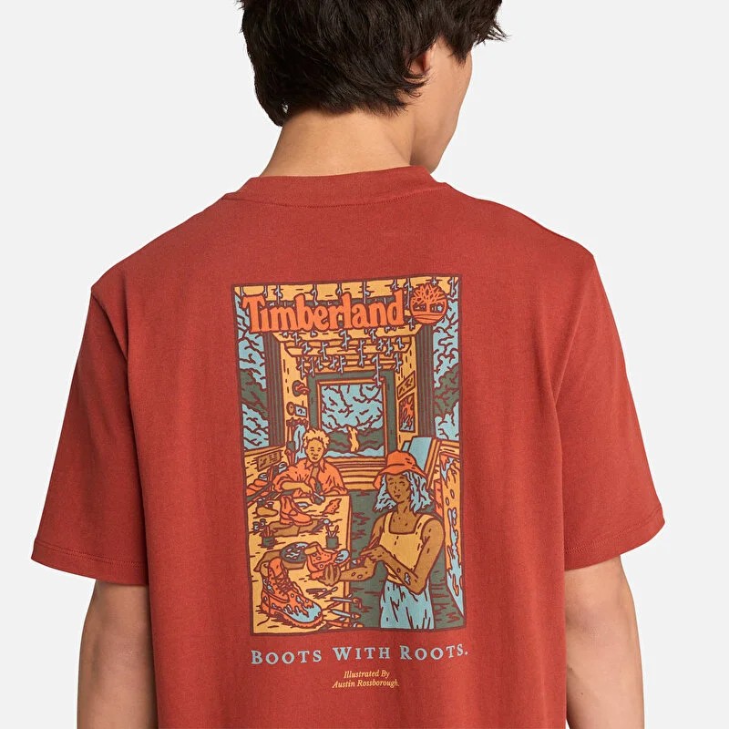 Timberland Washed Boot Lab Back Graphic Tee