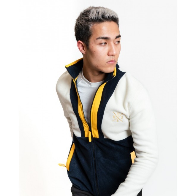 Luo Camp-01  Full-Zip Fleece Erkek Tam Fermuarlı Polar (Beyaz)