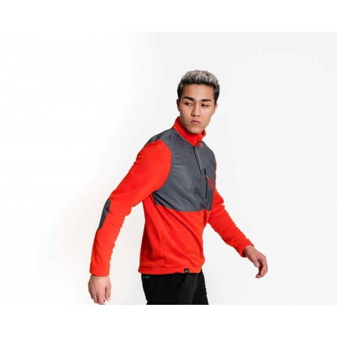 Luo Camp-02  Half-Zip Fleece Erkek Yarım Fermuarlı Polar (Turuncu)