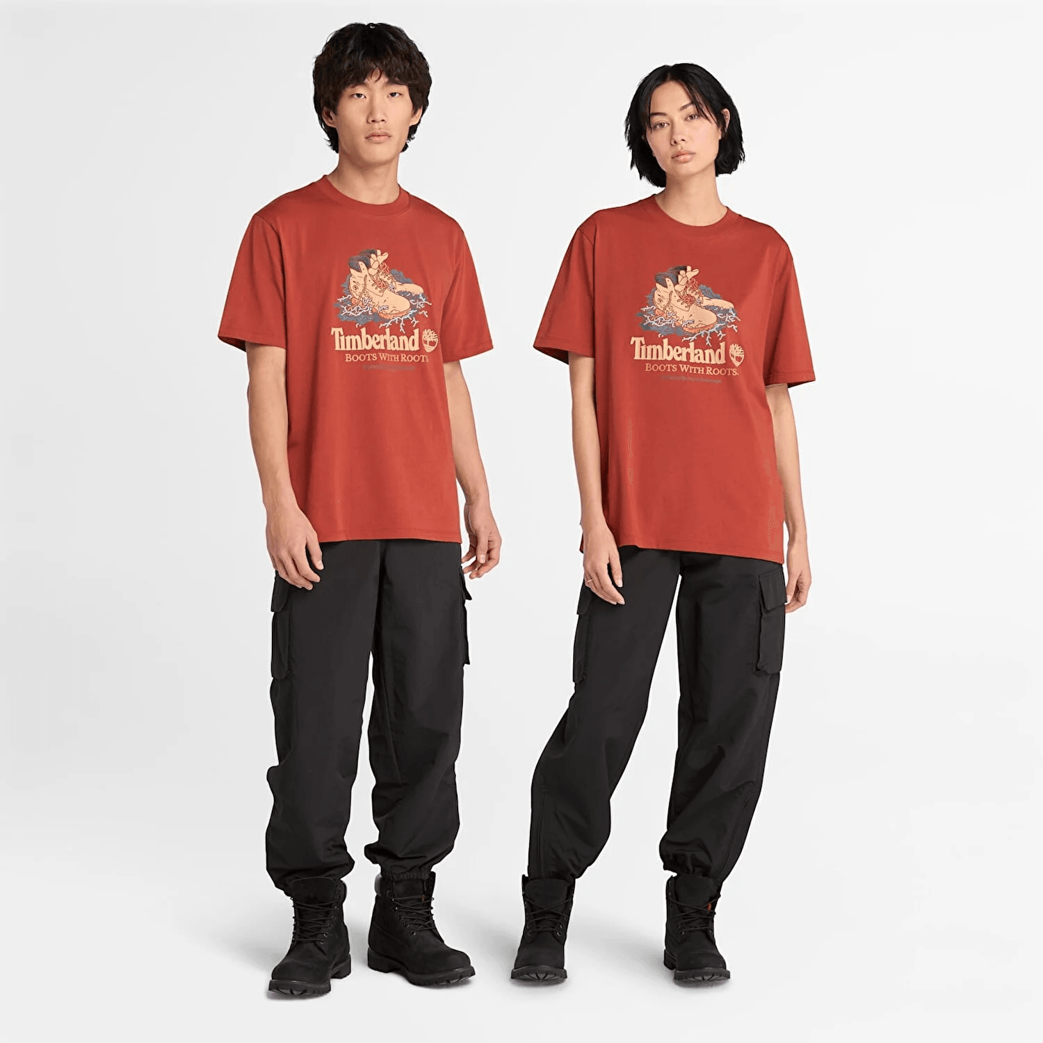 Timberland Ikonik Bot Grafik Tasarım T-Shirt
