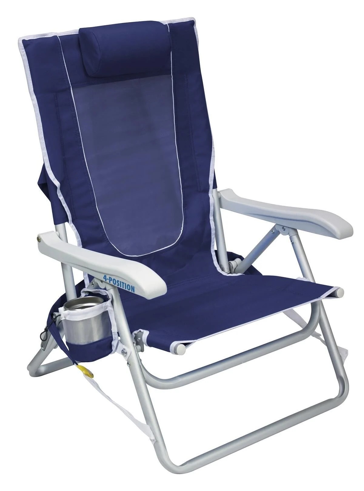 Gci Outdoor Backpack Beach Chair™ 4 Kademeli Katlanır Plaj Sandalyesi - Deniz Mavisi