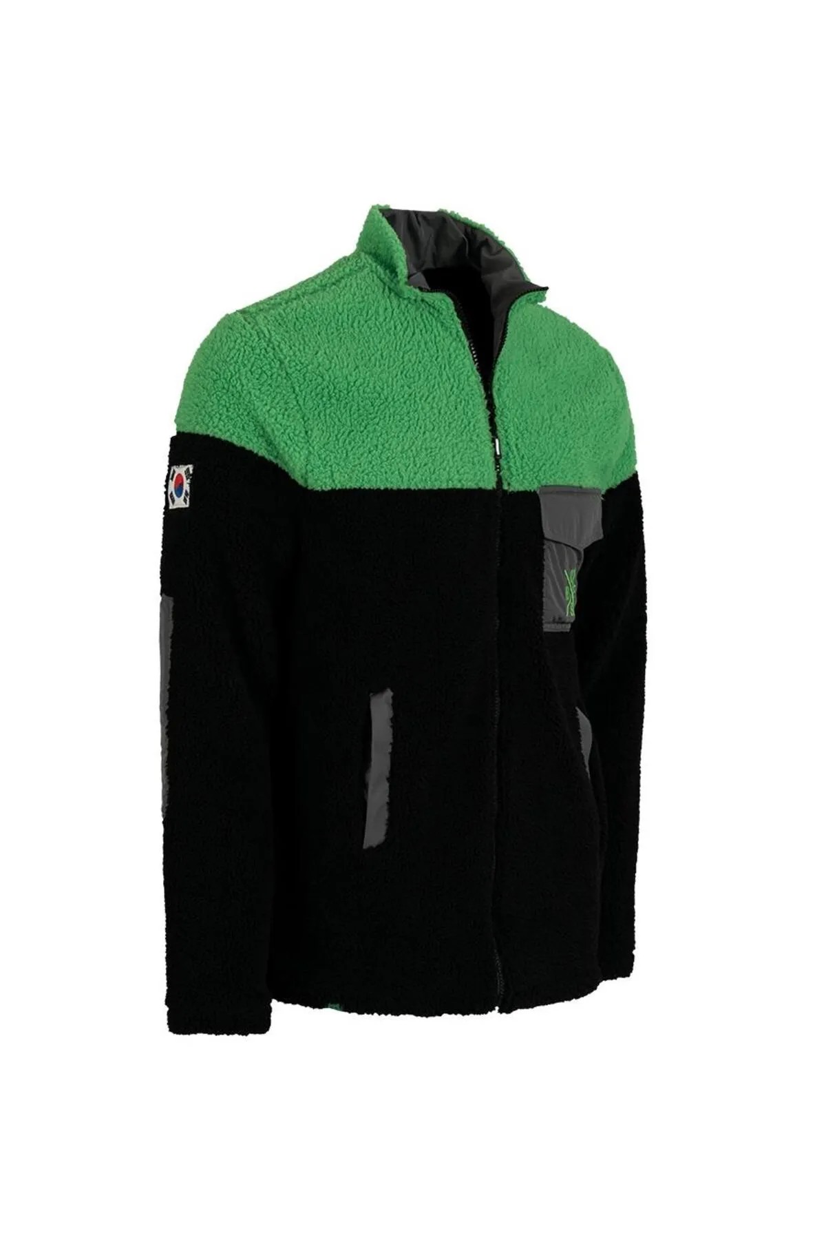 Luo Camp Rüzgar Geçirmez Erkek Peluş Polar  01 - BLACK/GREEN