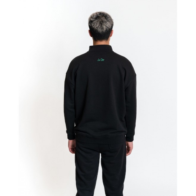 Luo Camp Fermuarlı Dik Yaka Sweatshirt 01 - Black