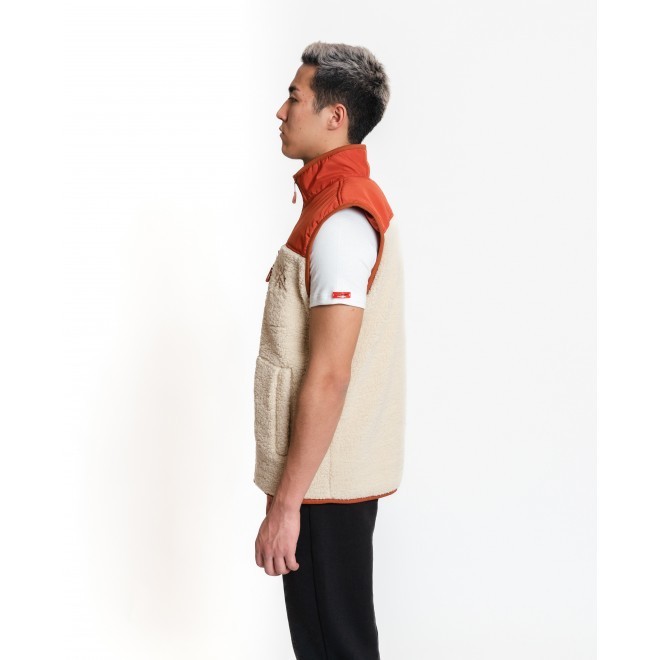 Luo Camp Lifestyle Erkek Yelek - Cream/Brick