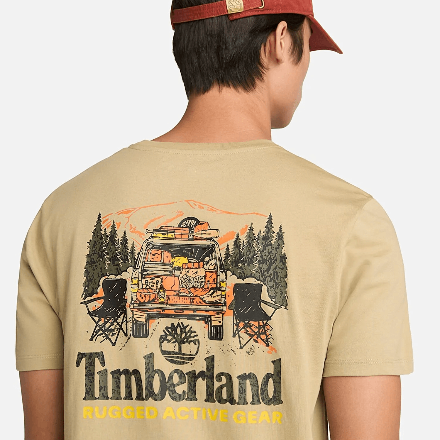 Timberland Washed Back On The Road Grafik T-Shirt
