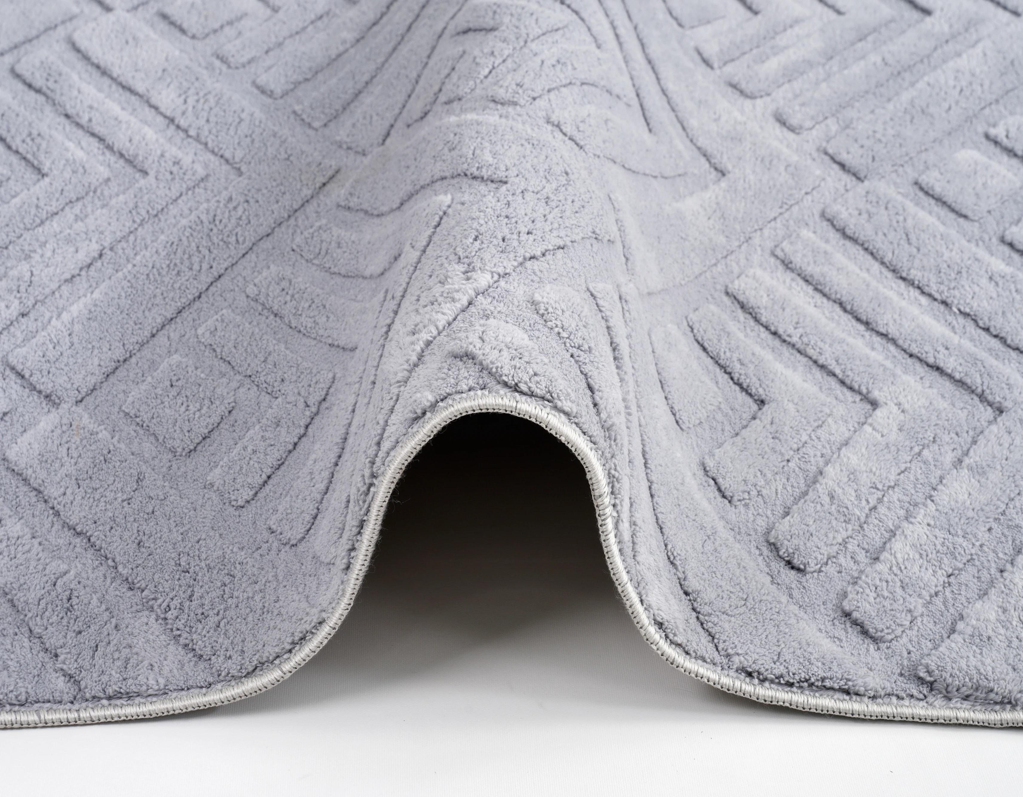 Line Gri Peluş Halı