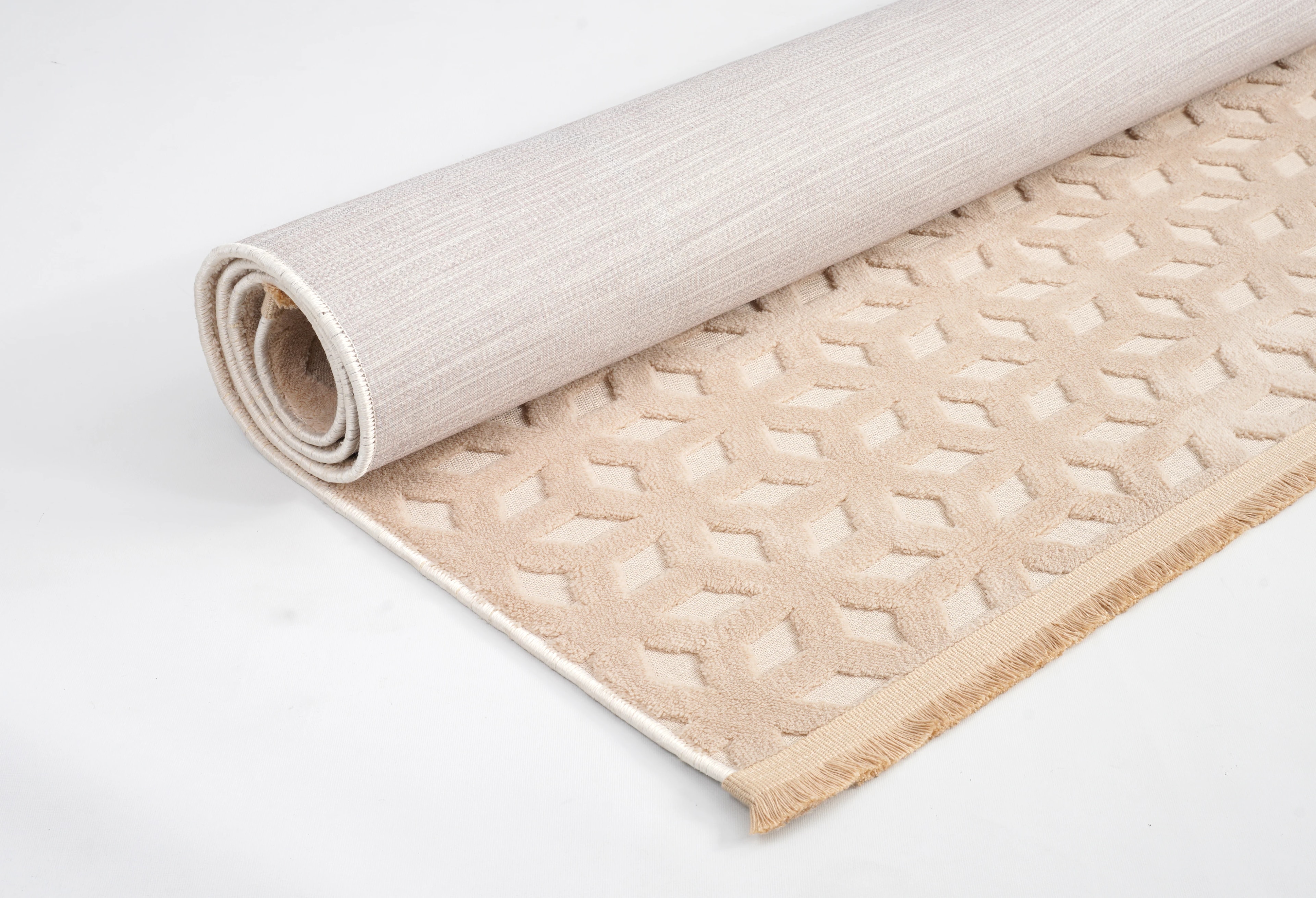 Kübik Vizon Peluş Halı