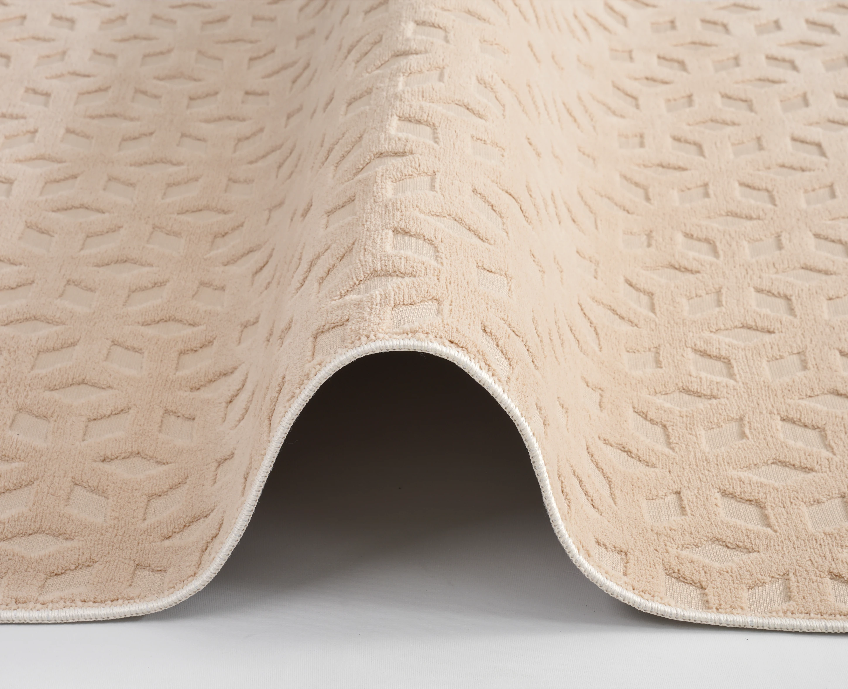 Kübik Vizon Peluş Halı