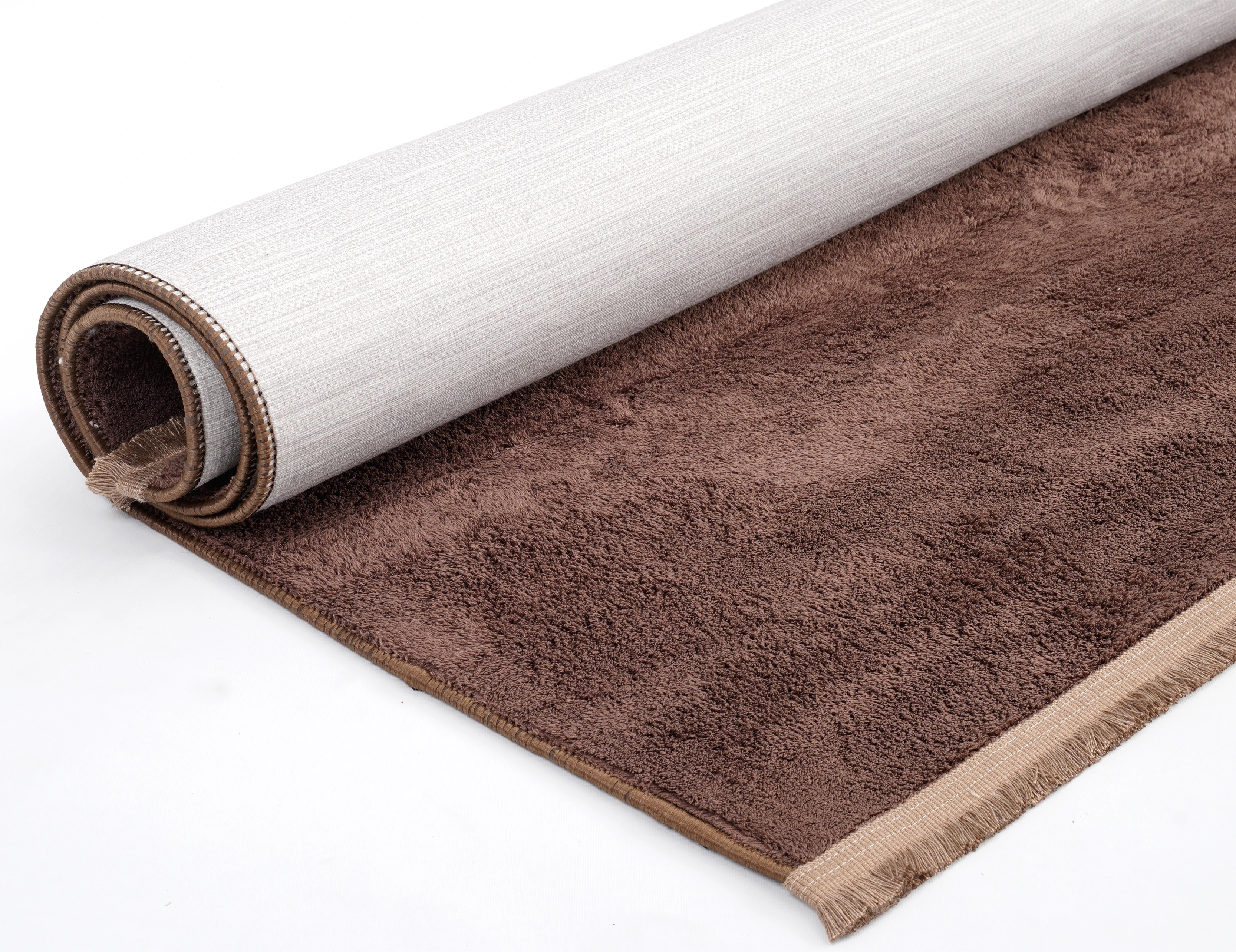 Luna Koyu Kahve Peluş Halı