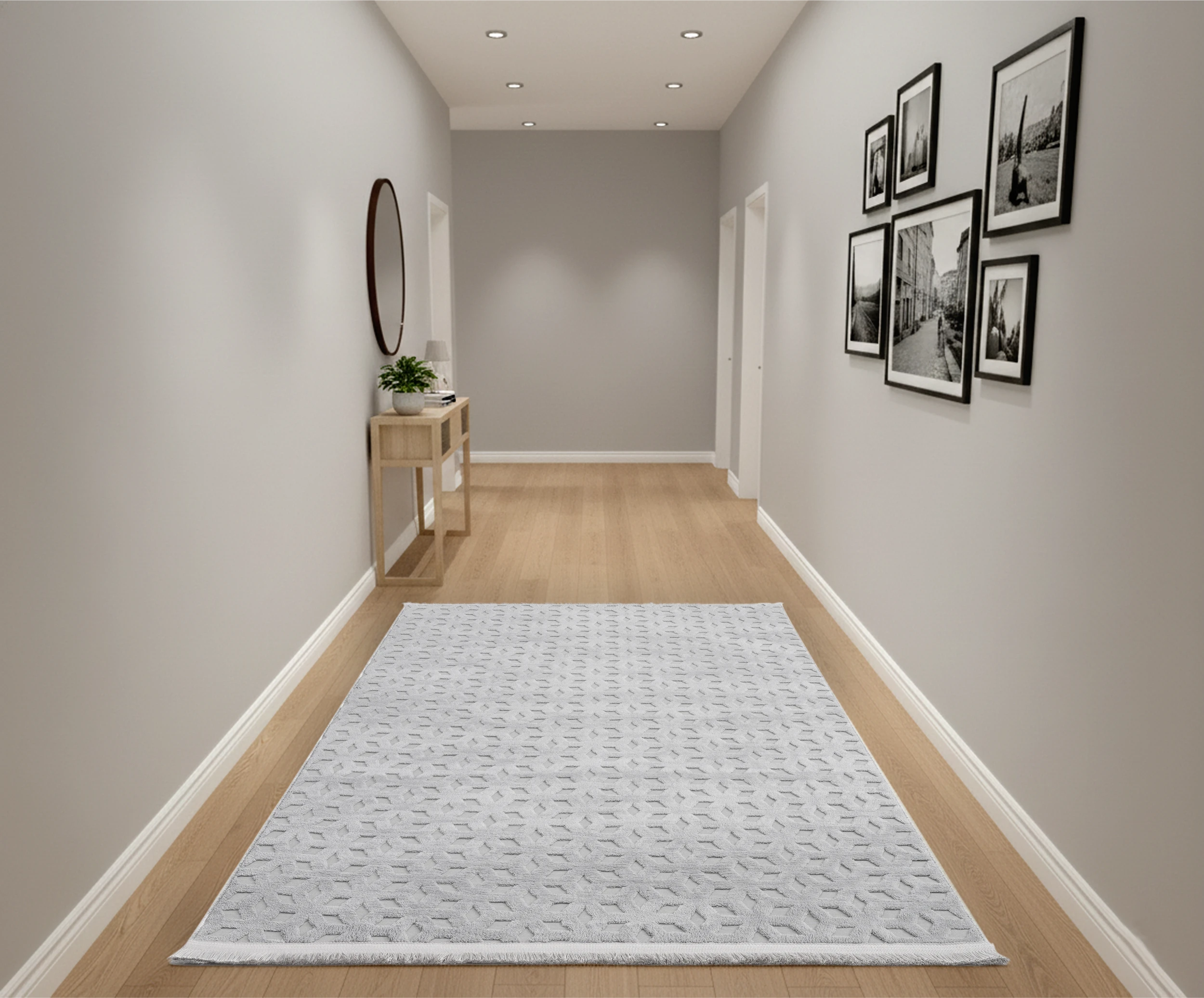 Kübik Gri Peluş Halı