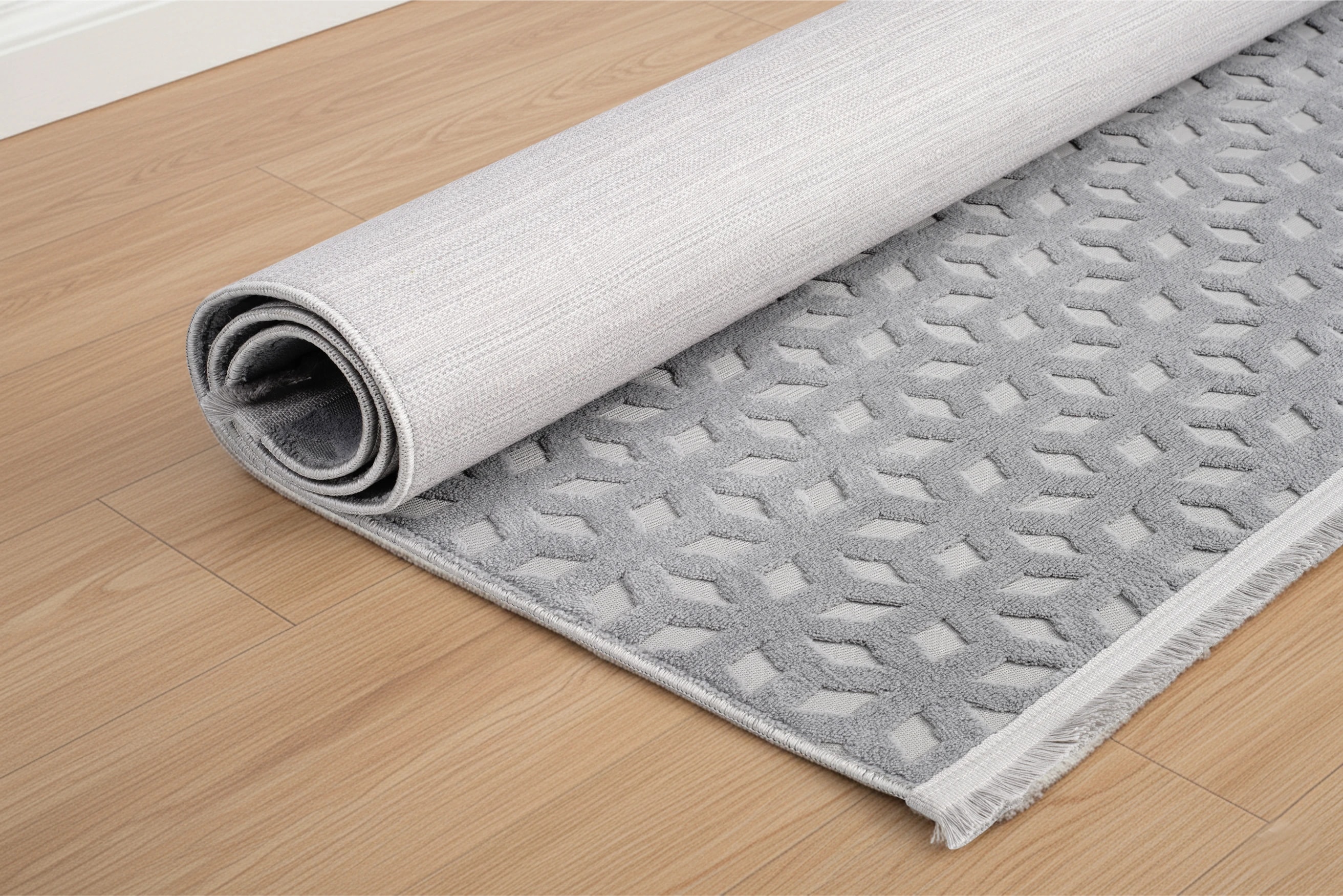 Kübik Gri Peluş Halı