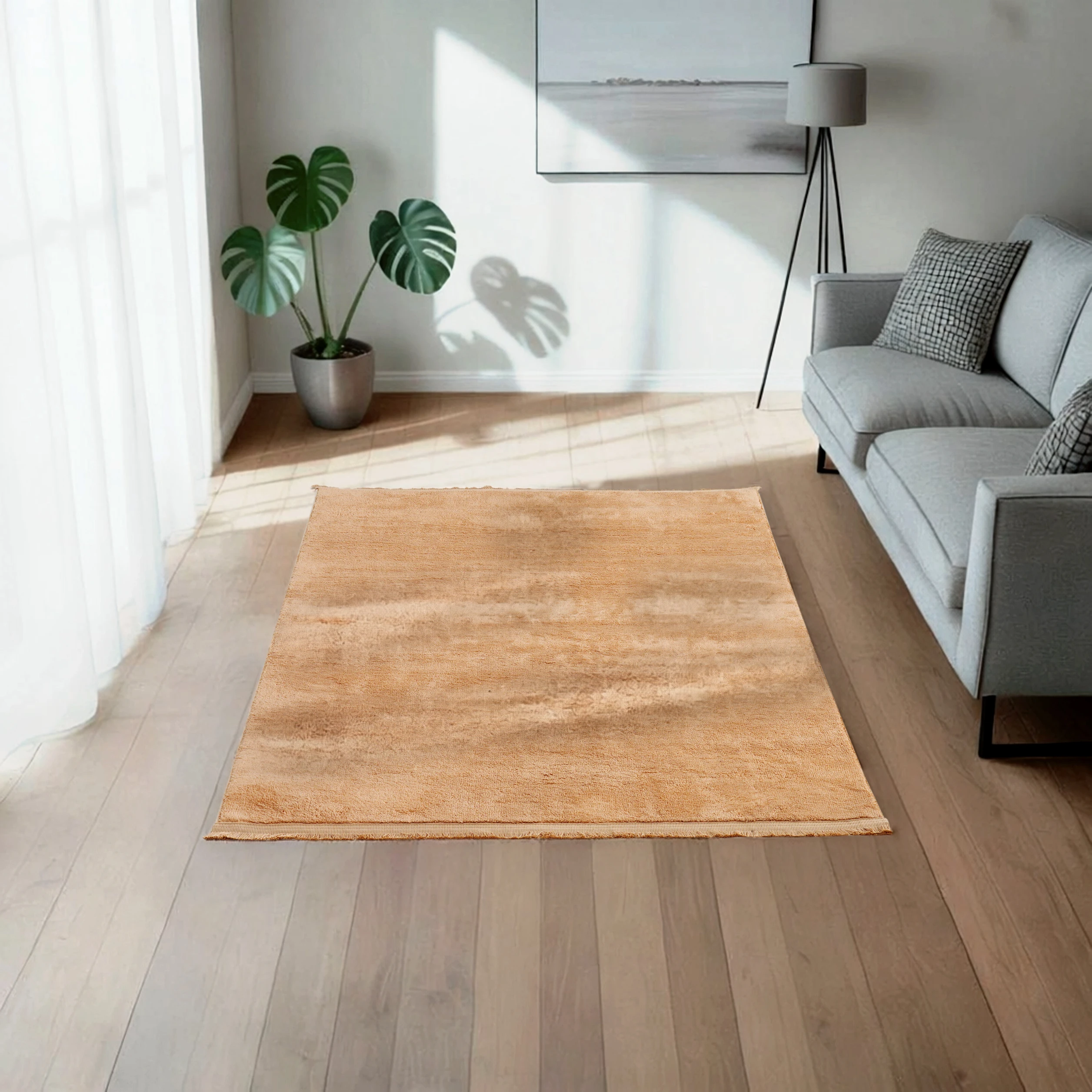 Luna Kahve Peluş Halı