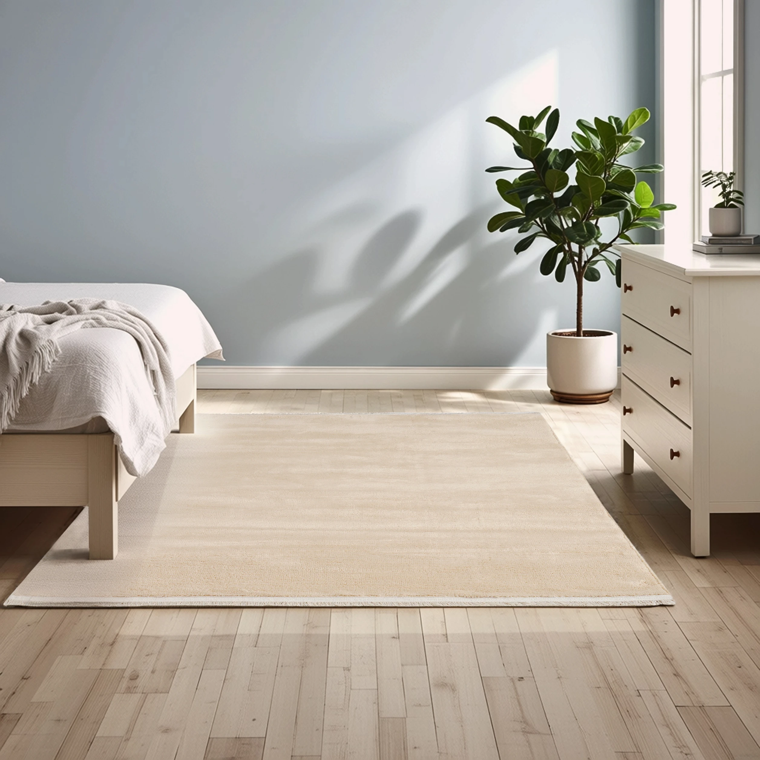 Luna Krem Peluş Halı