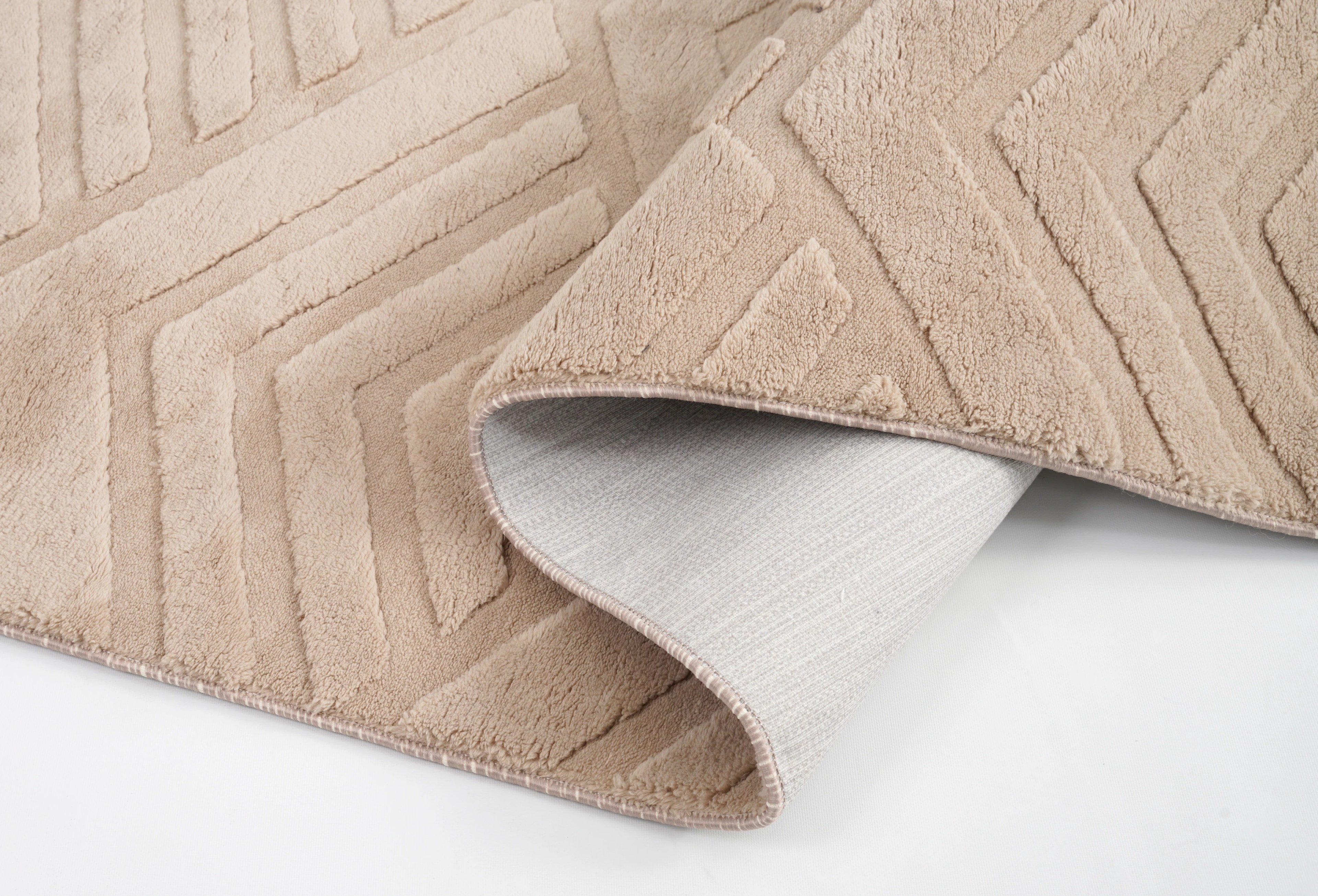 Line Kahve Peluş Halı