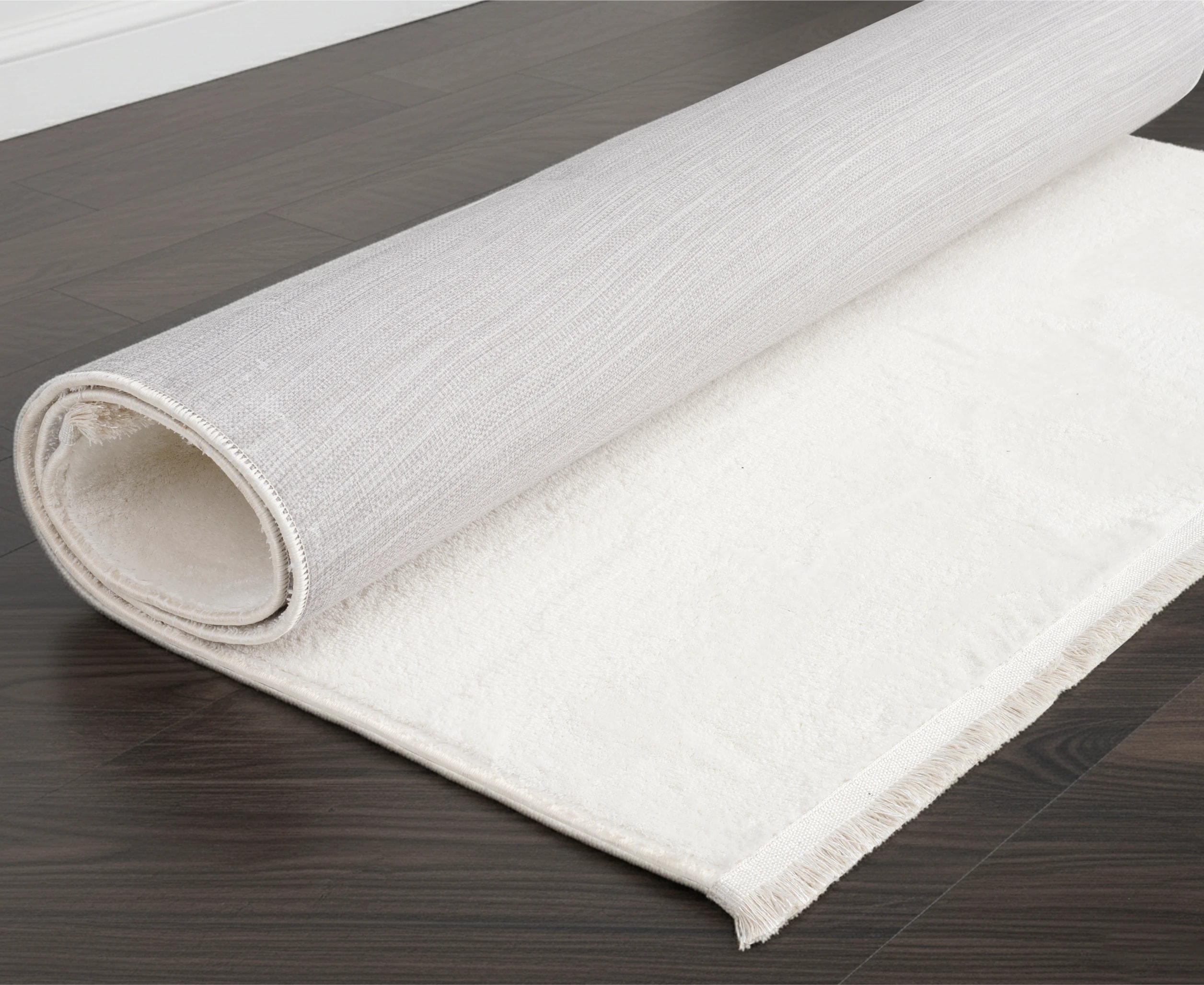 Luna Beyaz Peluş Halı