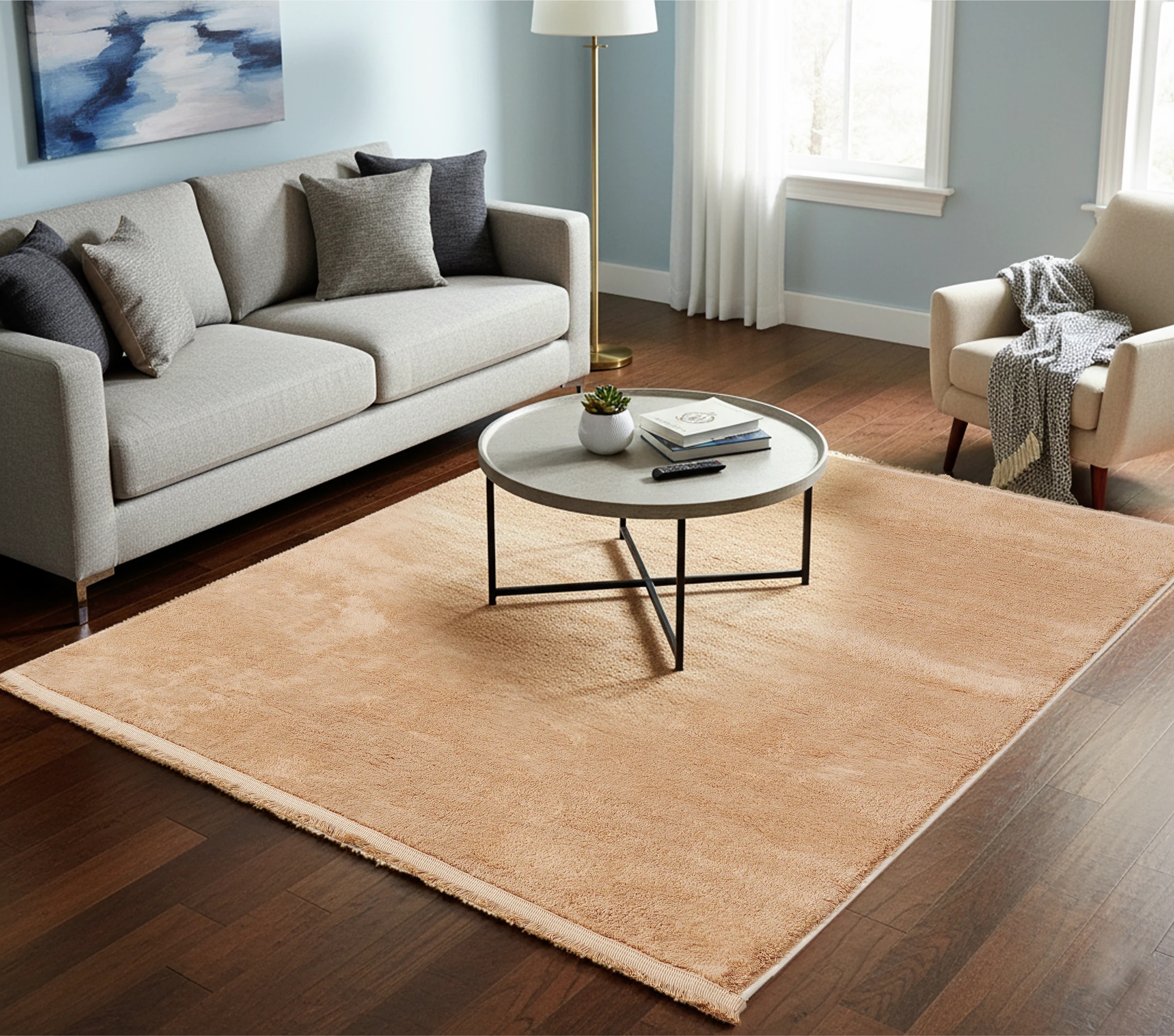 Luna Kahve Peluş Halı