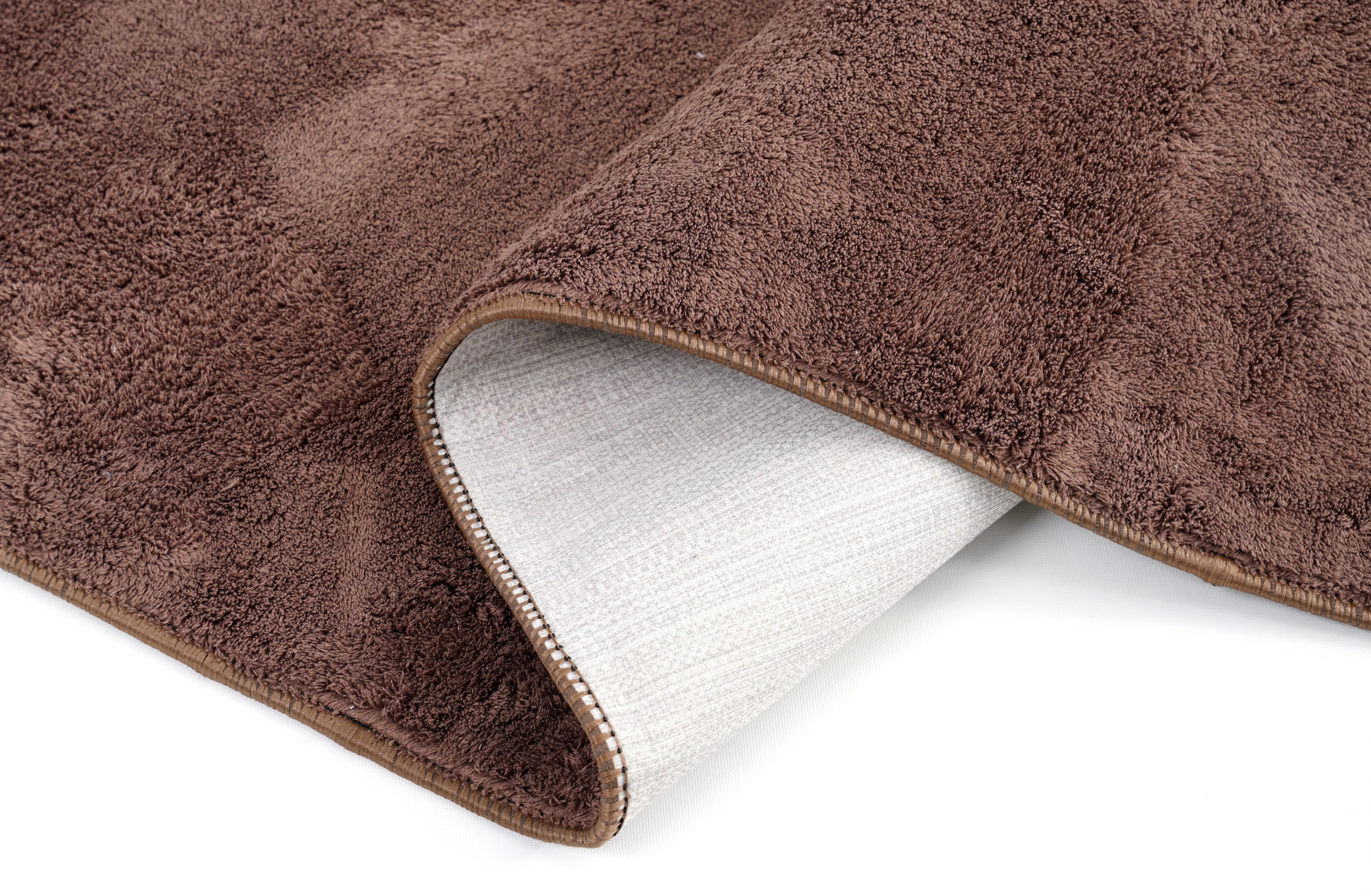 Luna Koyu Kahve Peluş Halı