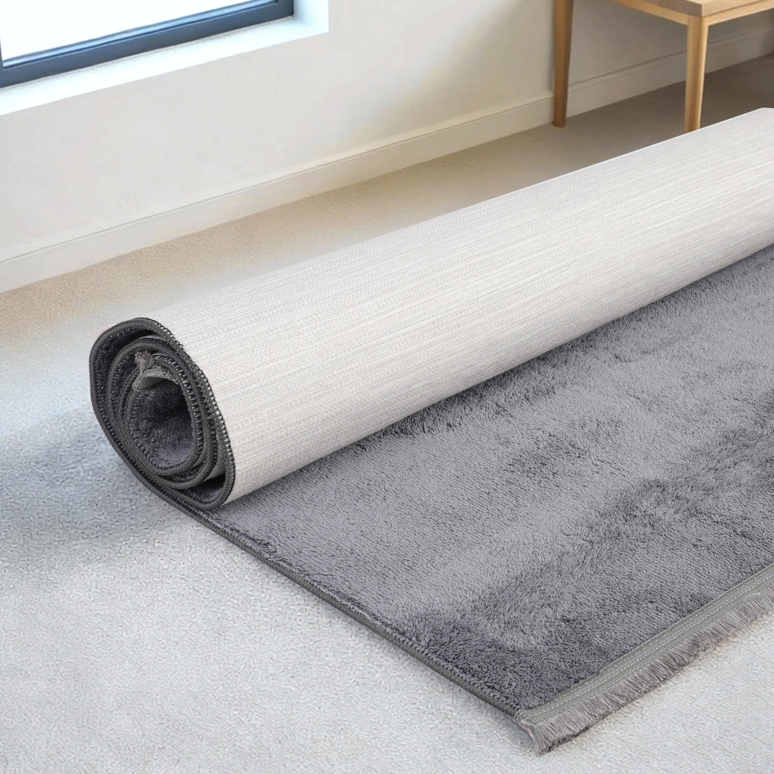 Luna Antrasit Peluş Halı