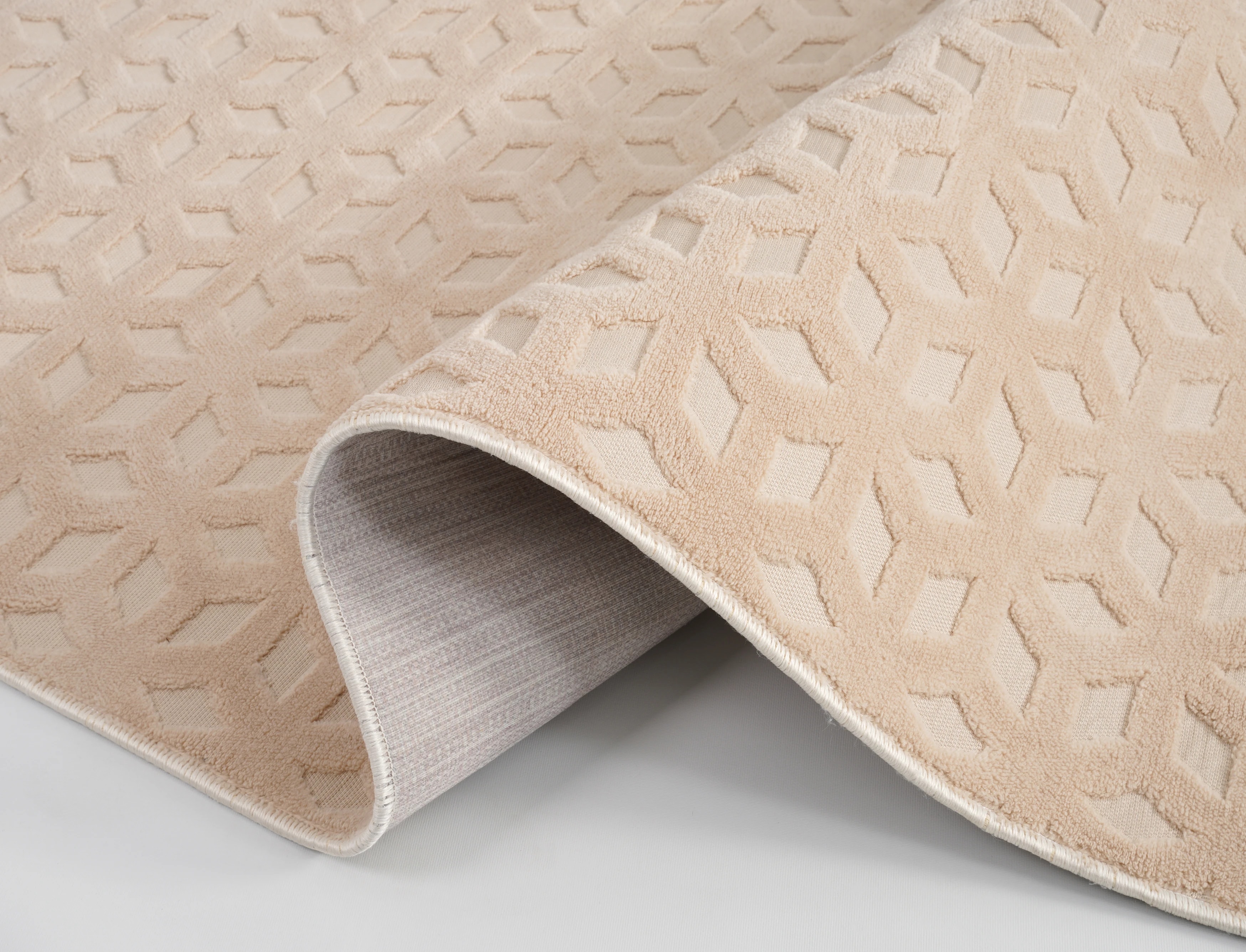 Kübik Vizon Peluş Halı