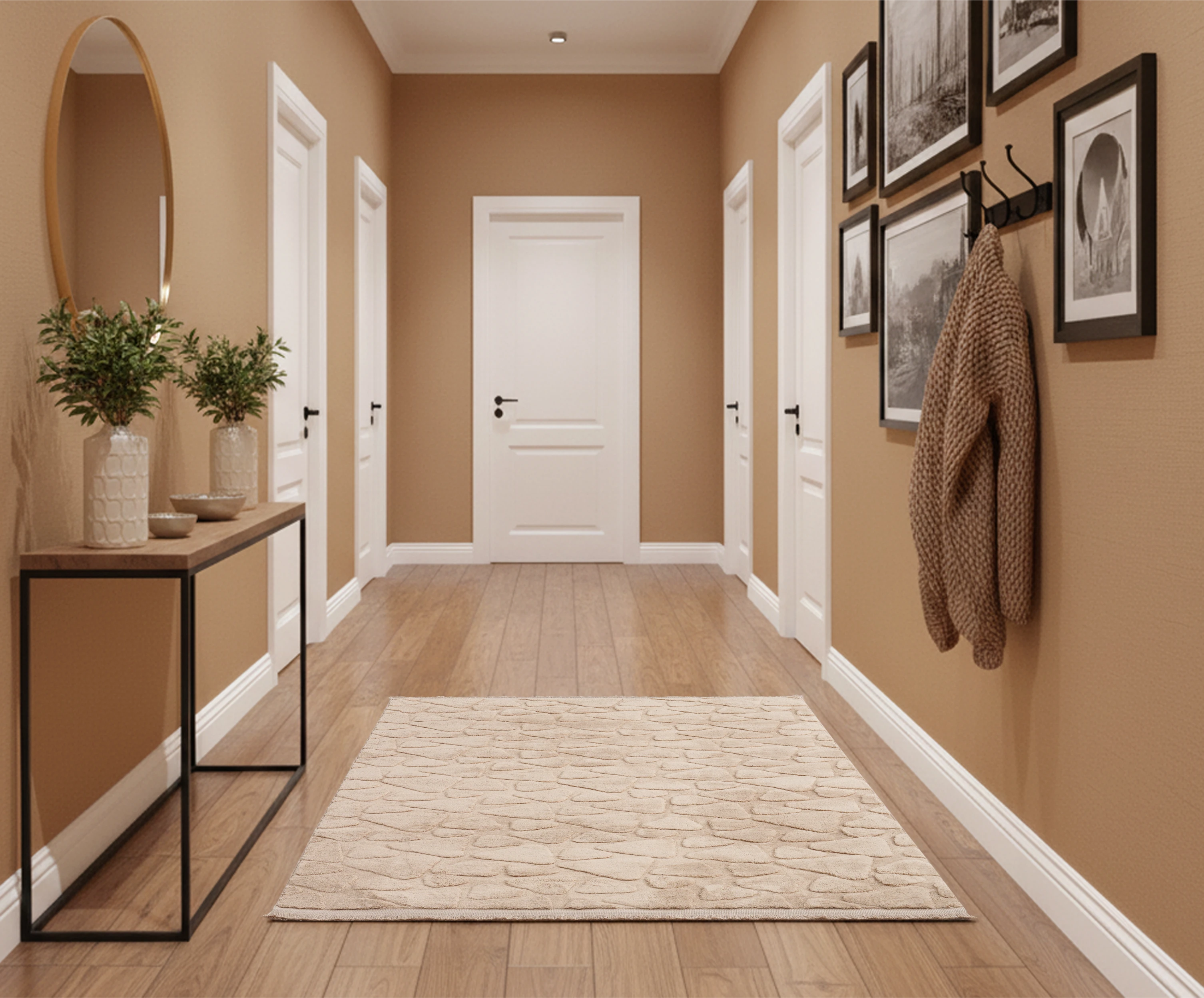 Tera Kahve Peluş Halı