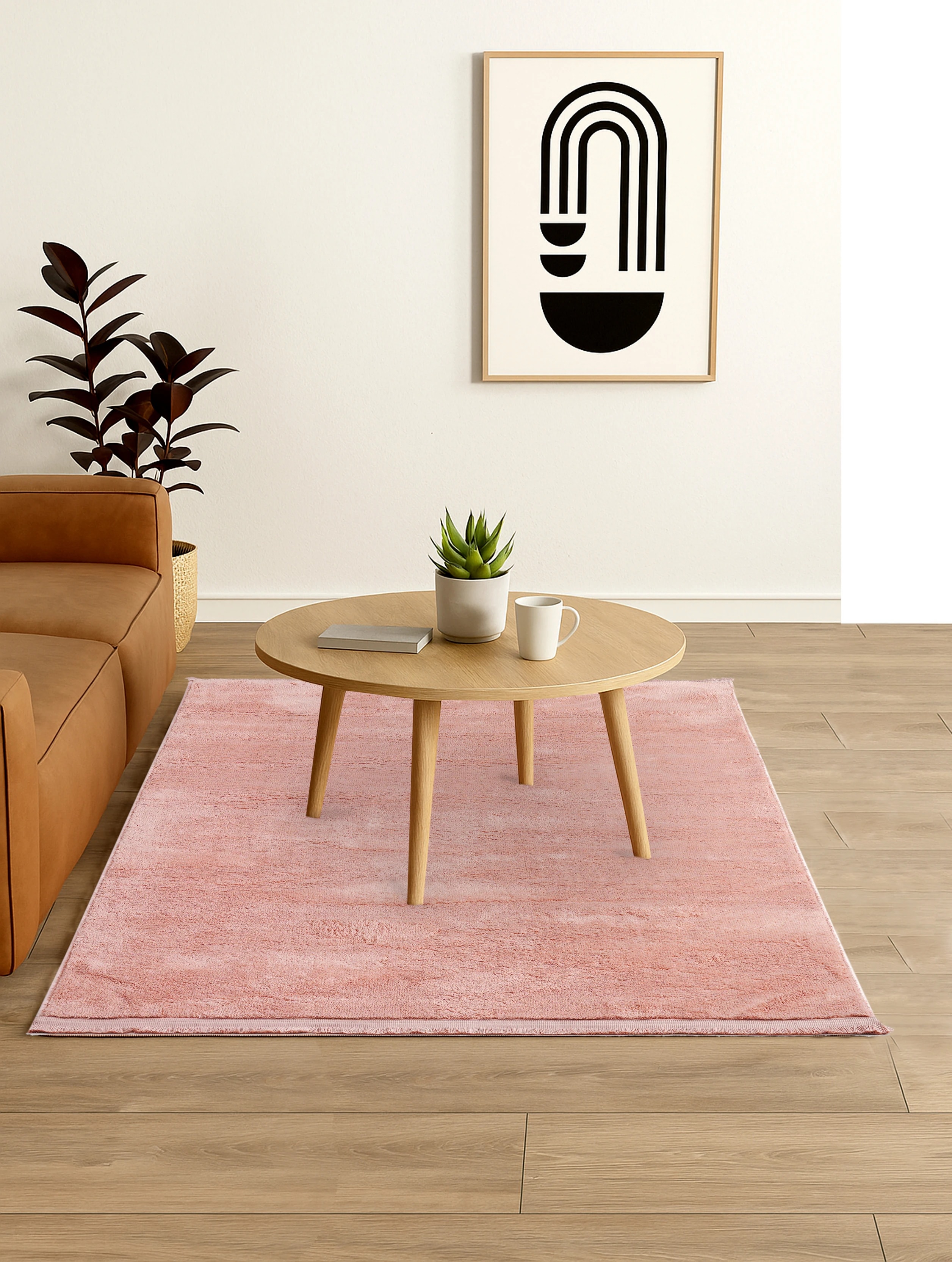 Luna Pudra Peluş Halı