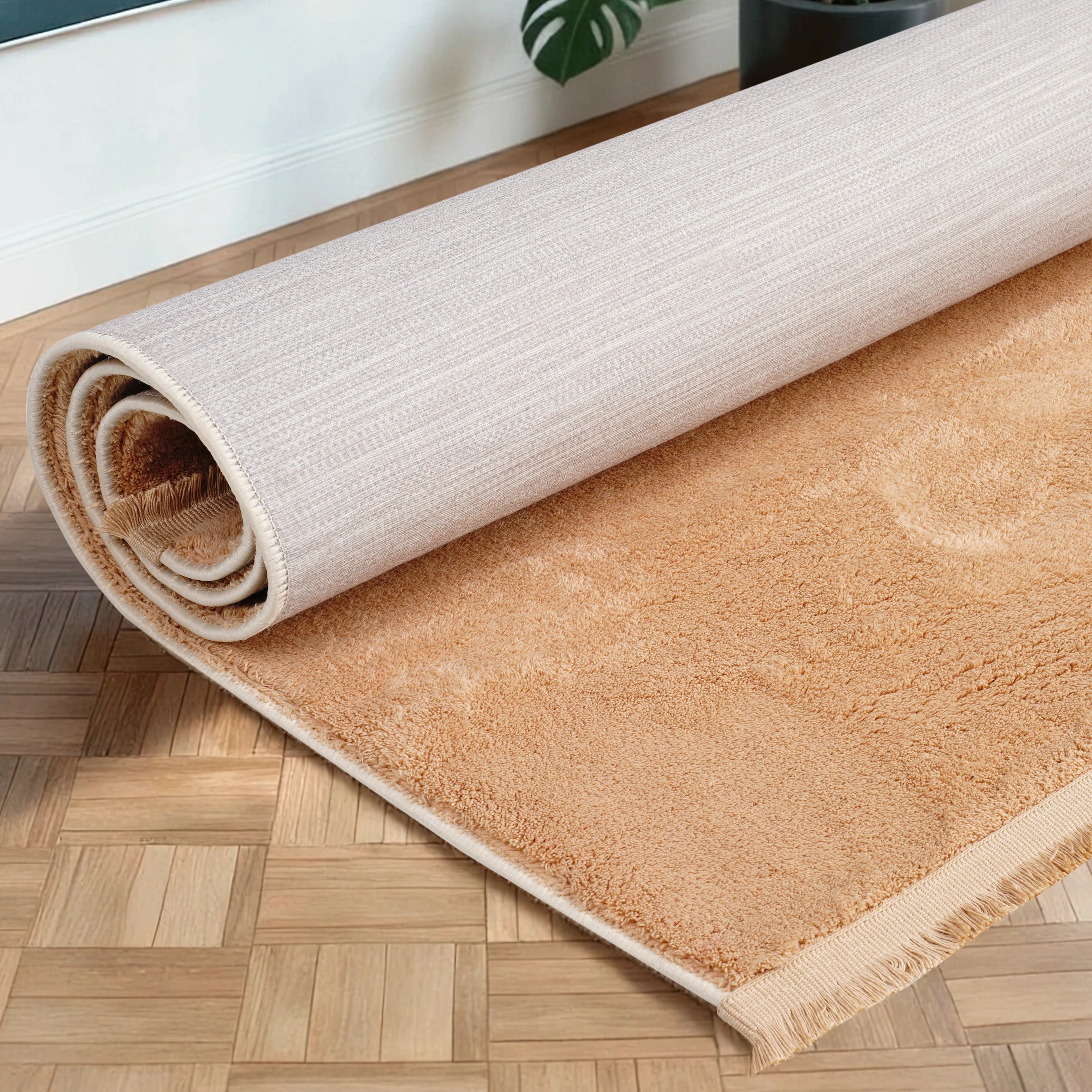 Luna Kahve Peluş Halı