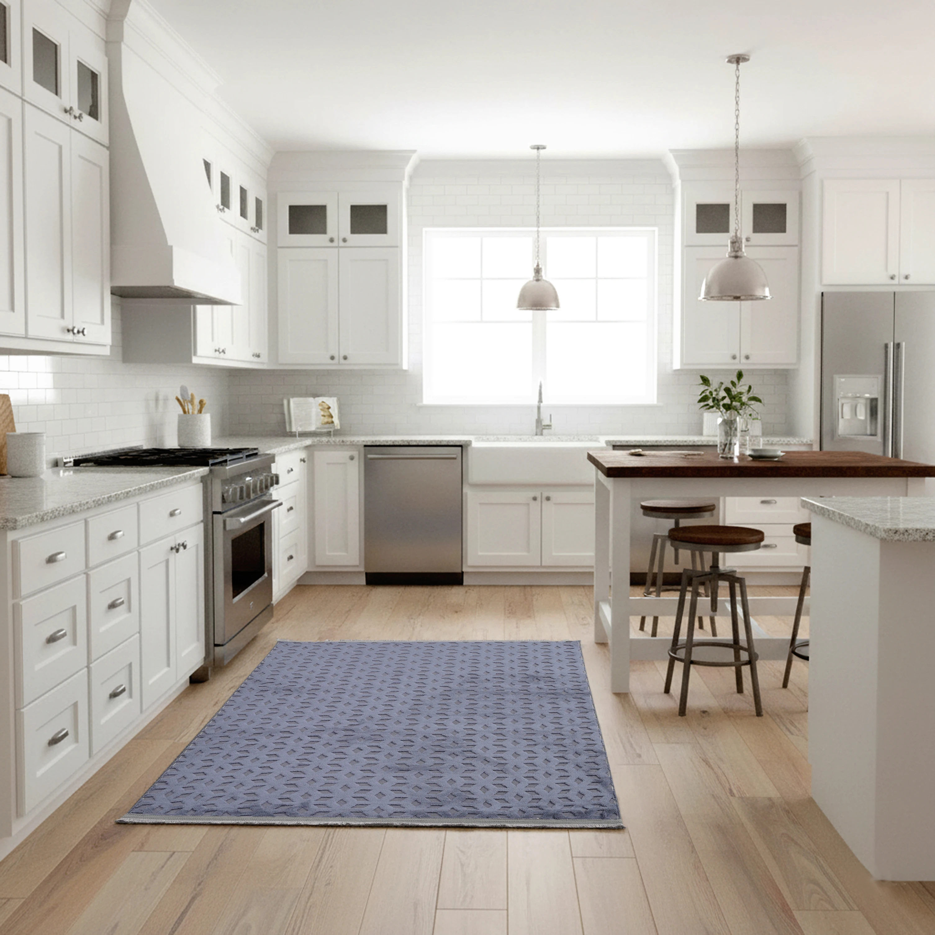 Kübik Antrasit Peluş Halı