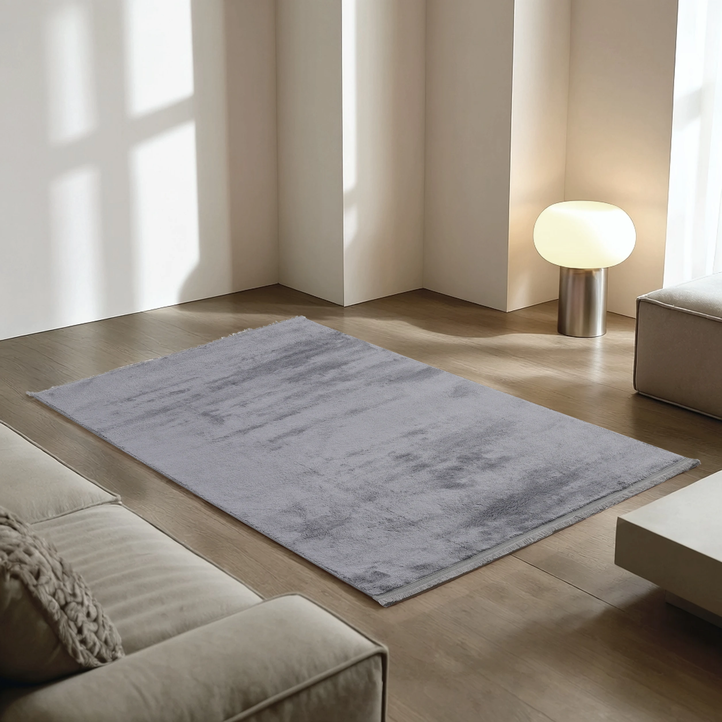 Luna Antrasit Peluş Halı