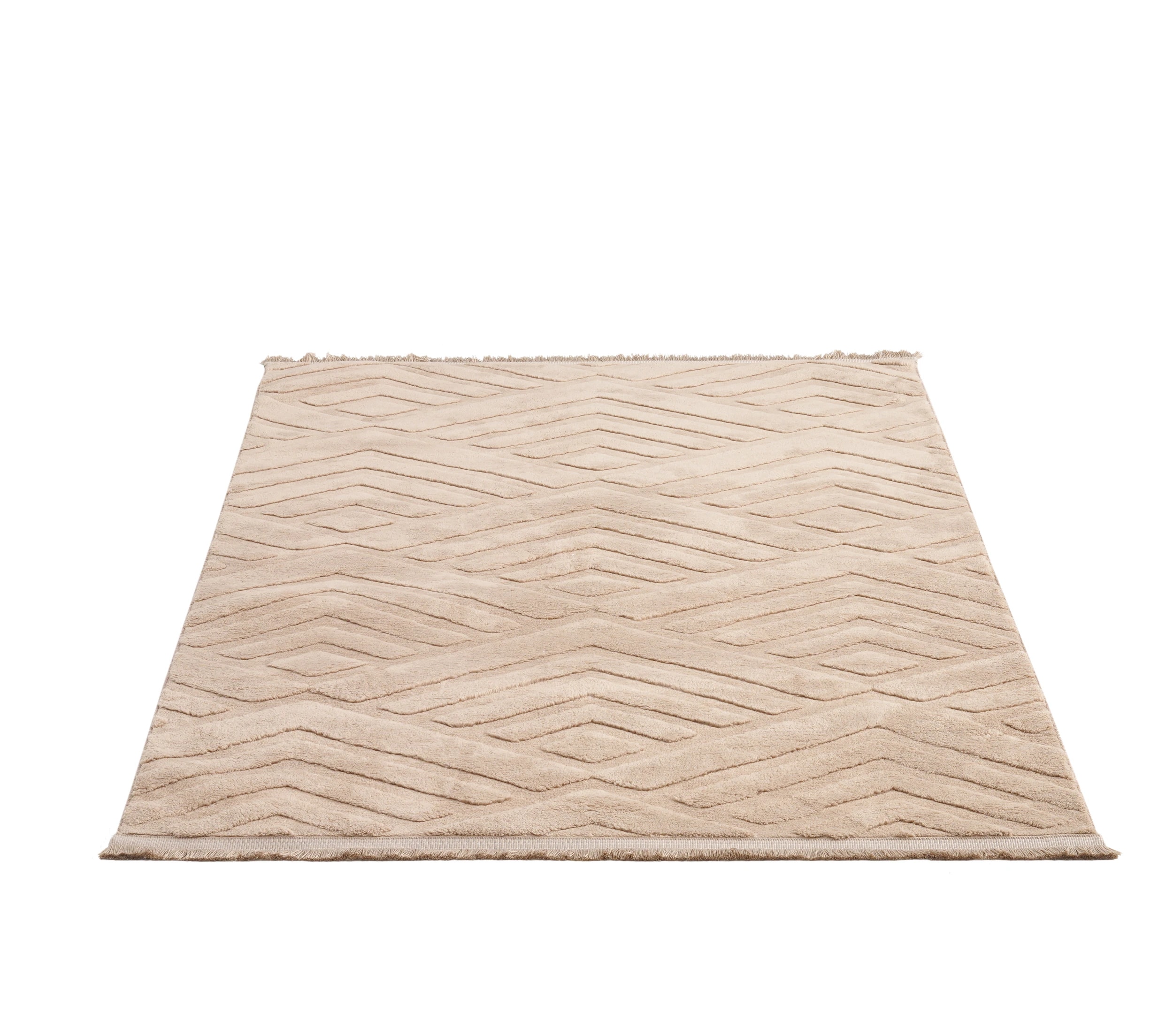 Line Kahve Peluş Halı