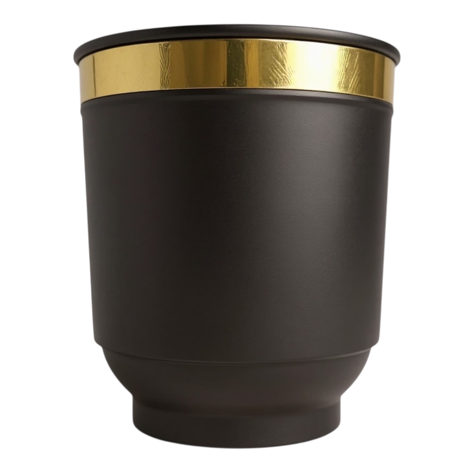 Metal Gold Ayna Detaylı  Siyah saksı 28*33