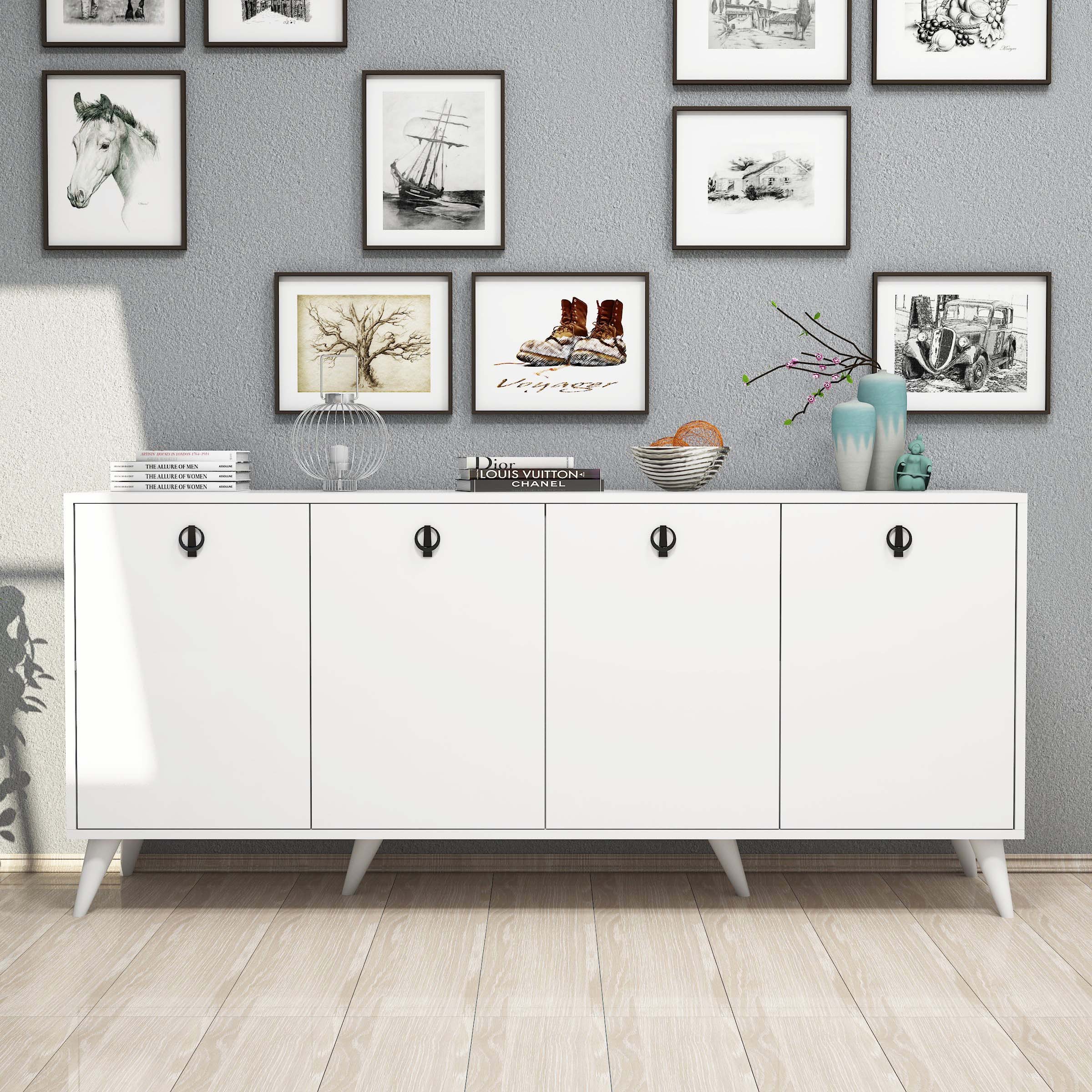 1614 Elite 180 Cm Modern Konsol Beyaz